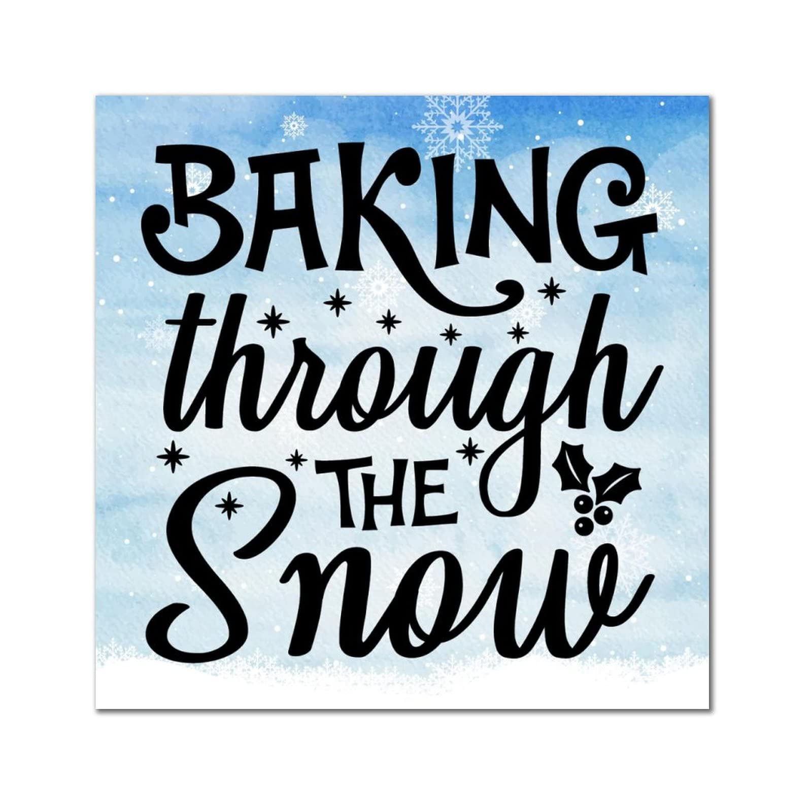 Plaque bois Baking Through The Snow pour habiller un mur vide de cuisine ou salon