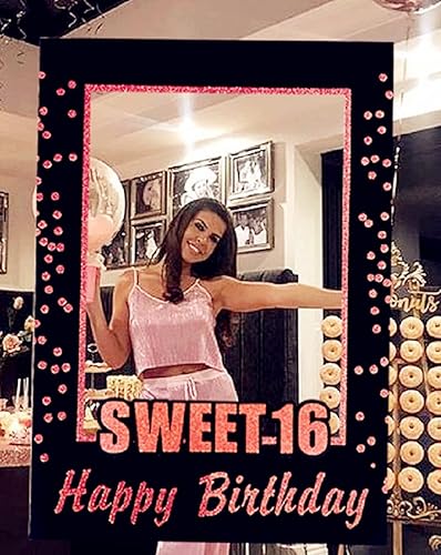 LaVenty Marco de fotos para fiesta de cumpleaños número 16, color oro rosa, marco de fotos de cumpleaños disponible en Yaxa Costa Rica