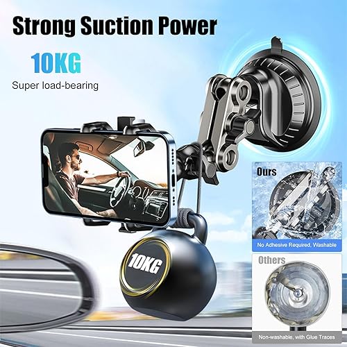 Miniatura 2 de Soporte universal para teléfono de automóvil, soporte universal de 360 con ventosa de brazo giratorio de 360, soporte para teléfono de automóvil,