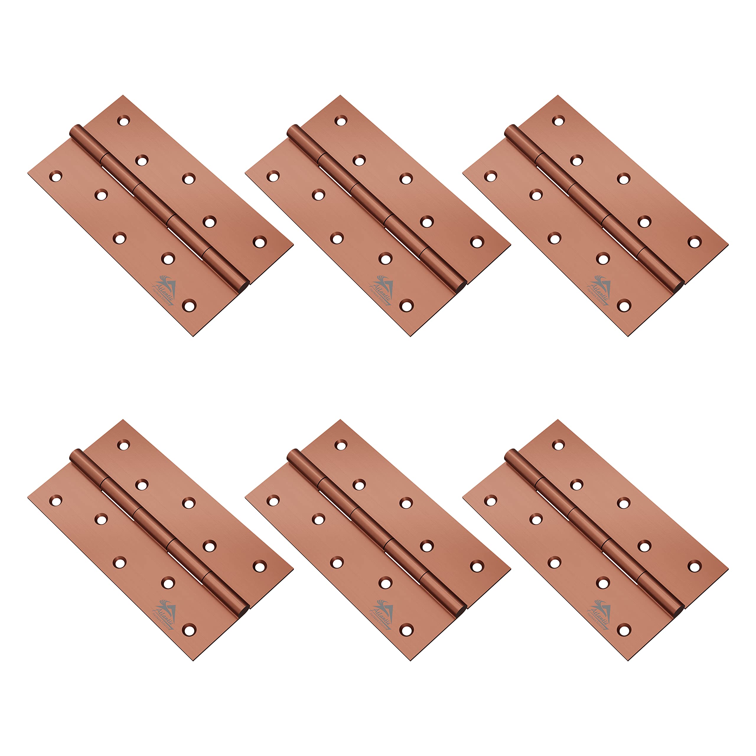Atlantic Door Butt Hinges 5 Inch x 14 Gauge/2 MM Thickness, Premium Stainless Steel Welded Head, Rose Gold Finish, Pack of 6 Pcs (B082H32GB4) Amazon Price History, Amazon Price Tracker