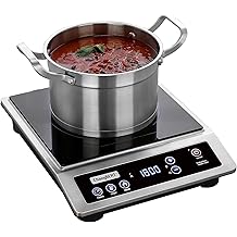 ChangBERT Induction Cooktop, Commercial Grade Portable Cooker, Large 8&rdquo; Heating Coil, Premium Stainless Steel Countertop Burner with NSF Certified, 10 Hours Timer Powerful 1800W Professional Hot Plate