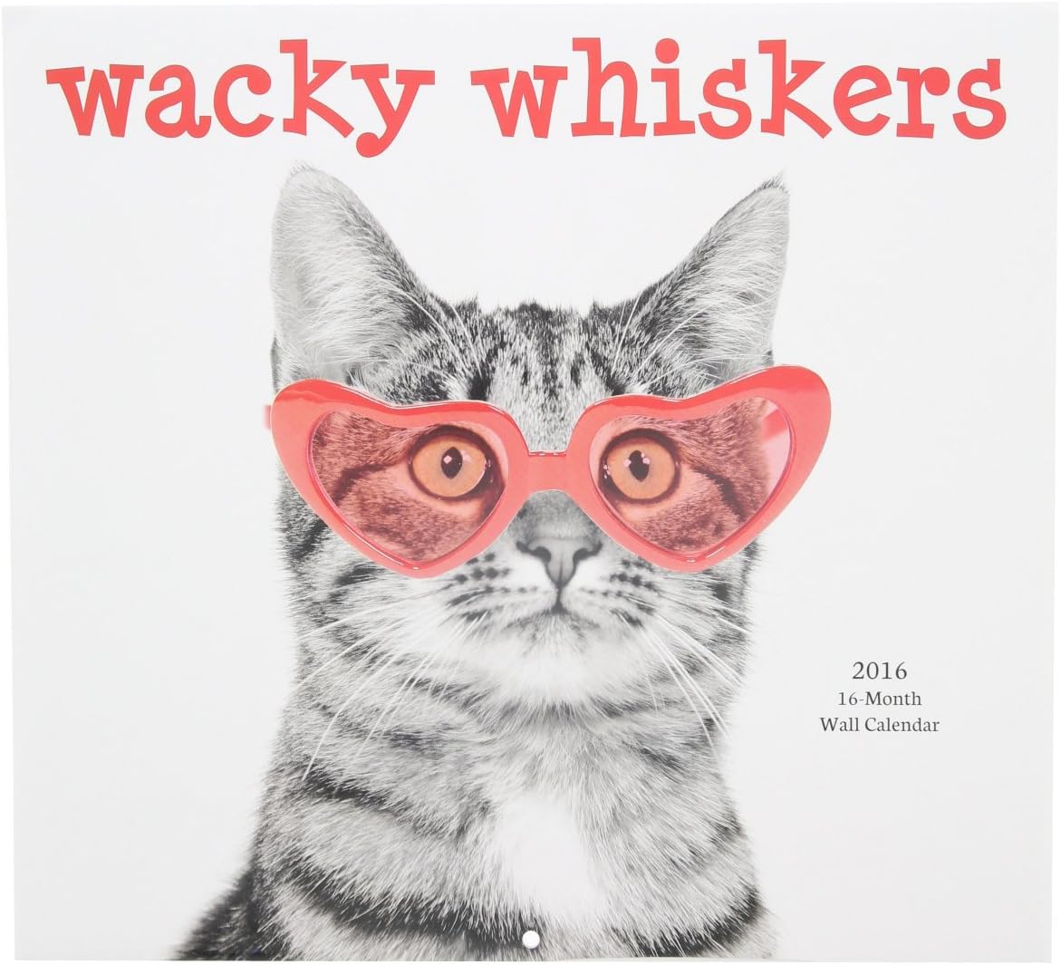 2016 Wacky Whiskers Calendar - 16-Month Cats and Dogs Wall Calendar Planner