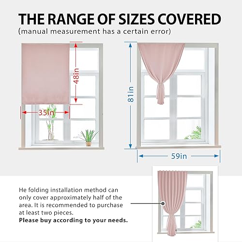 Miniatura 3 de Autohesion - Cortinas opacas para ventanas, cortinas opacas para dormitorio, cortinas térmicas sin taladro, cortinas pequeñas negras