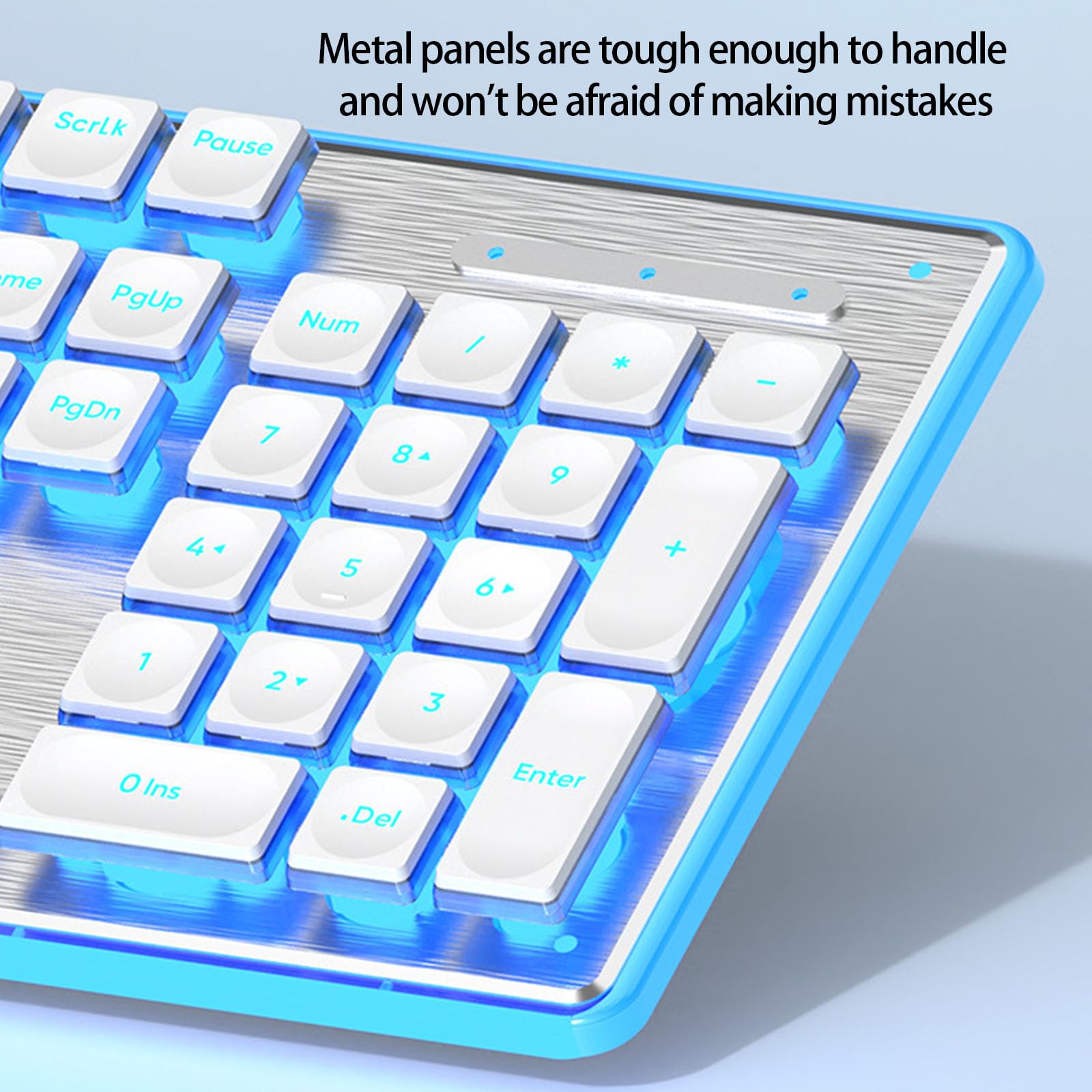 Tastiere da gioco Silenti Meccanici Connessione USB 104Key RGB Illuminato Impermeabile per Laptop Tastiere Colorate