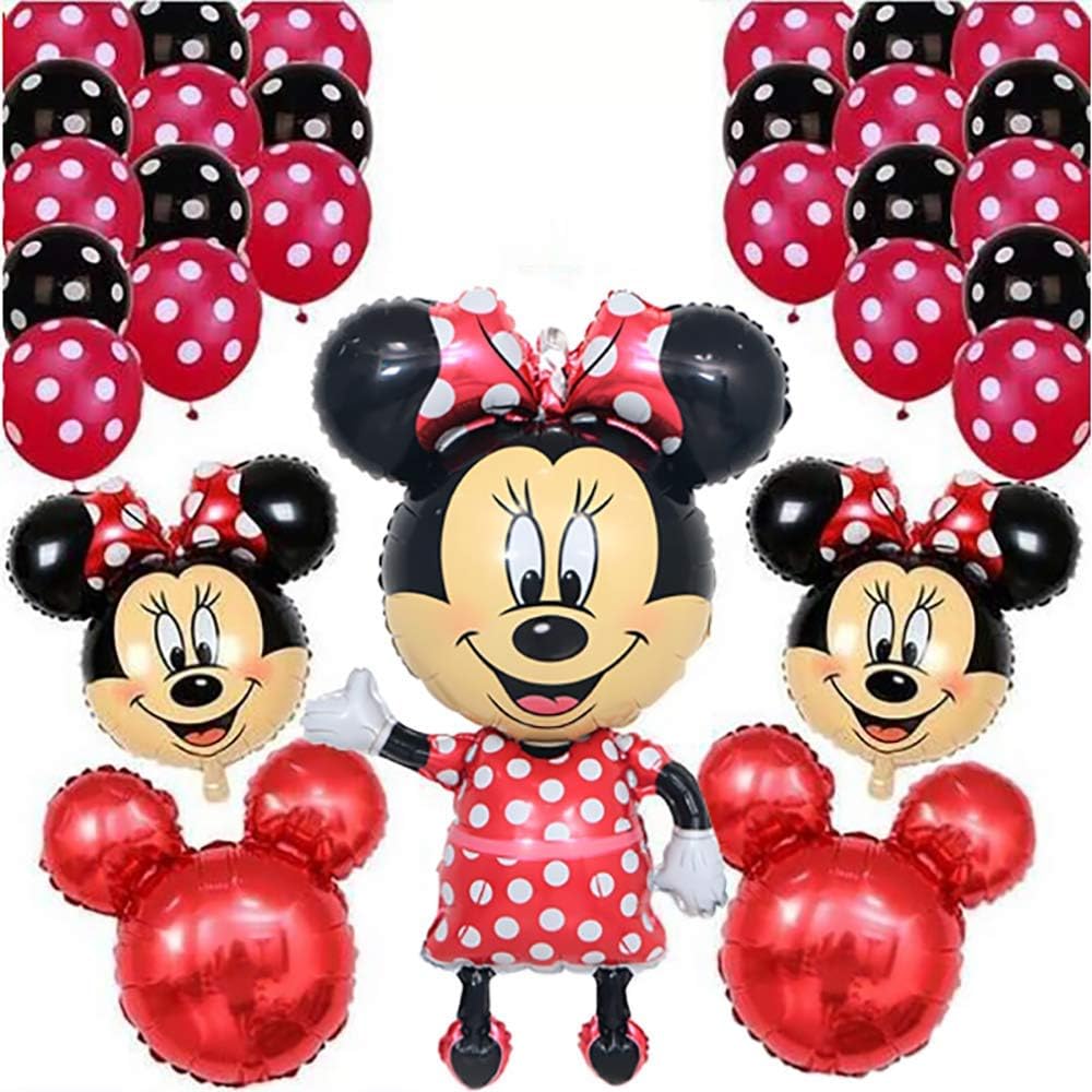 Minnie Mouse 1st 2nd 3rd 4th 5th 6th 7th 8th 9th birthday party balloons set with giant mickey mouse mickey head latex balloons party supplies party decoration 29 pcs