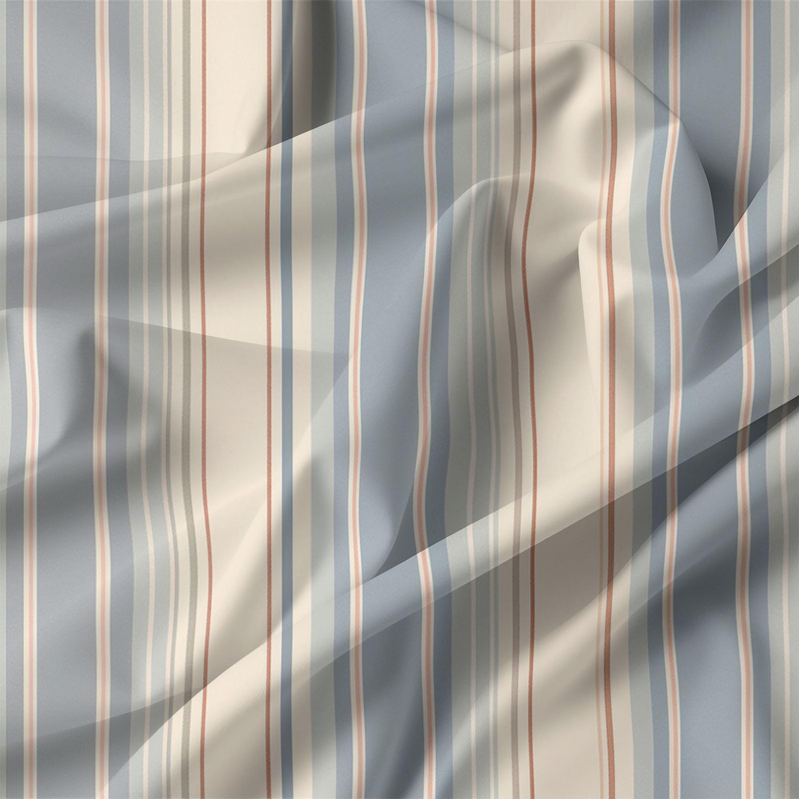 Funda Nordica para Cama 105 Rayas Azules Juego de Ropa de Cama Fundas Nórdicas 180x220 cm Poliéster Algodón, 3 Piezas Juego de Cama Cremallera Funda de Almohada