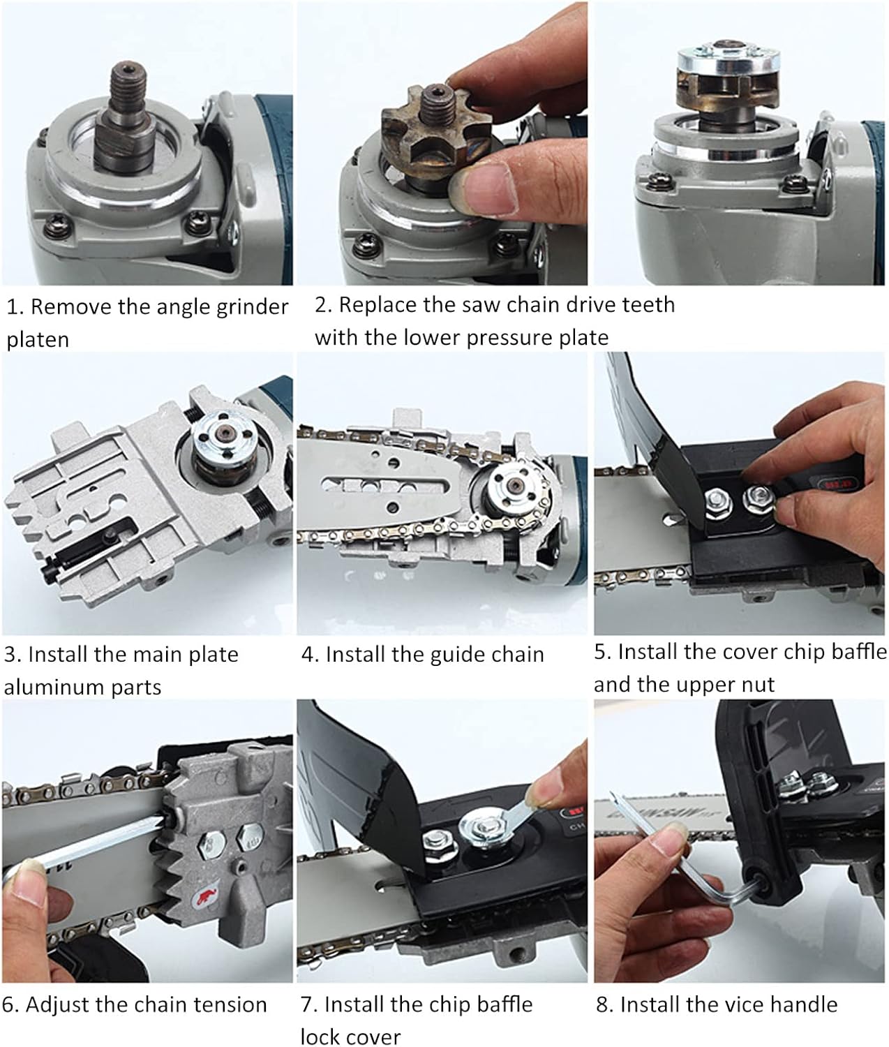 Chainsaw Converter Set Electric Angle Grinder Carbon Steel Woodworking Tool