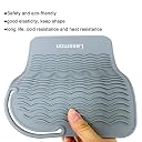 Lessmon Large Heat Resistant Mat For Curling Irons, Hair Straightener, Flat Irons And Hair Styling Tools 11" X 7.5", Food Grade Silicone, Grey gallery image