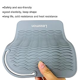 Heat Resistant Mat for Curling Irons, Hair Straightener, Flat Irons and Hair Styling Tools 9 x 6.5, Grey