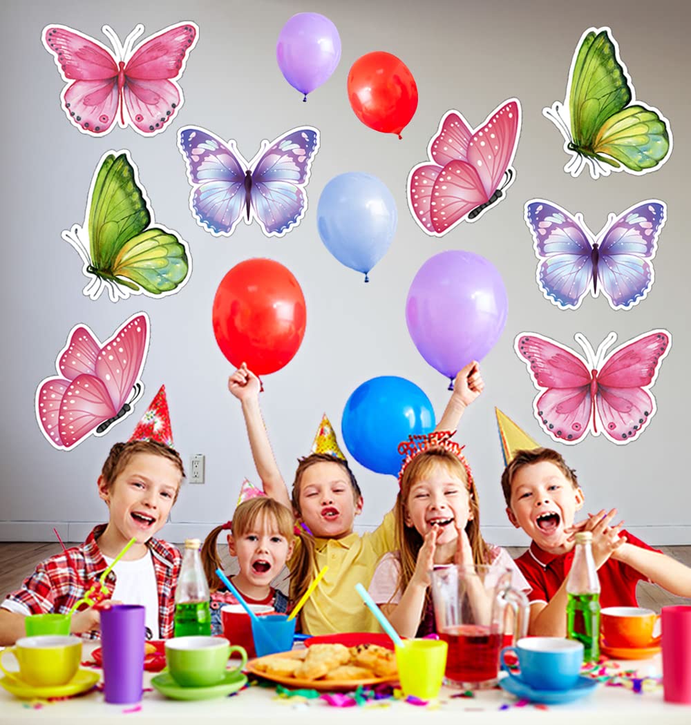 WoW Party Studio Butterfly 1ft Cardstock Cutouts for Happy Birthday Decorations