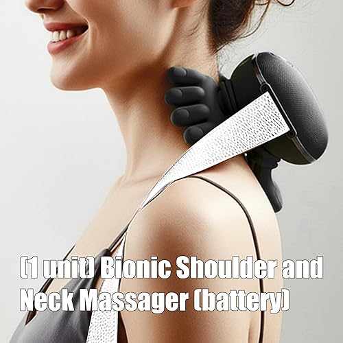 Miniatura 5 de Portable Heated Massager, Deep Tissue 4D Kneading Neck and Back Massage Pillow, Cordless Electric Shiatsu Massager for Pain Relief and Muscle