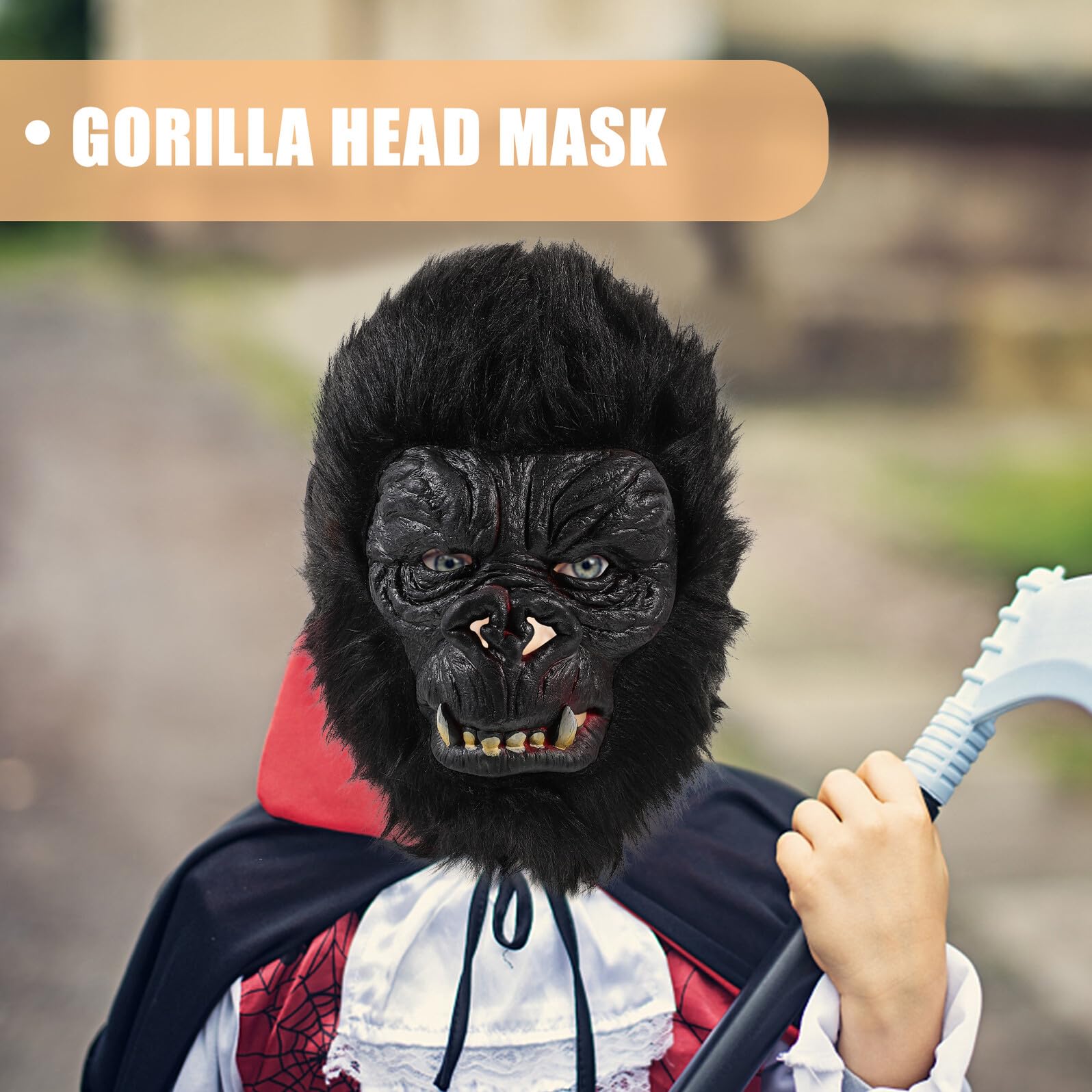 FRCOLOR Máscara de para Cosplay Halloween Cabeza de Animal de Látex y Felpa Talla para Fiestas Carnaval y Disfraces Terroríficos