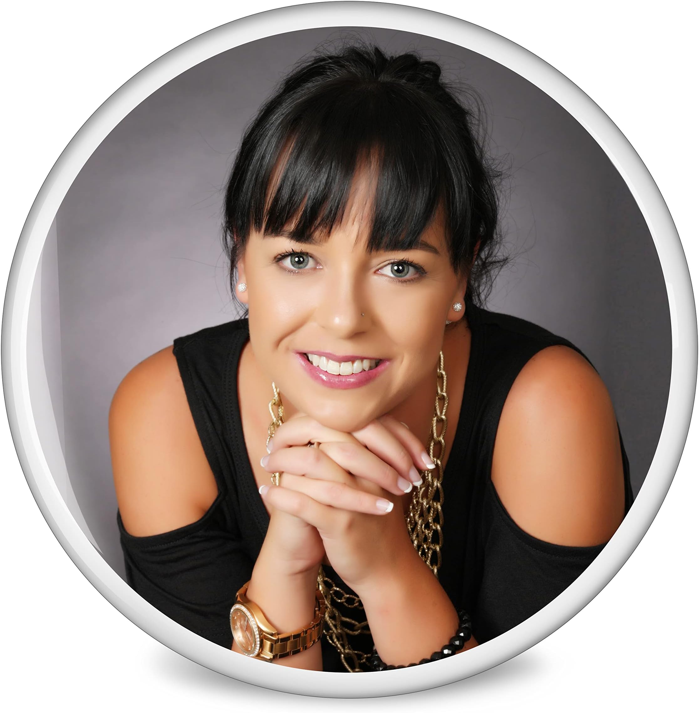 ADFSTONE Personalized Ceramic Photo for Headstone,Waterproof Picture Frame for Grave,Custom Cemetery Tombstone Pictures,Porcelain Funeral Portrait,Memorial Monument Photo for Burial Stone Round