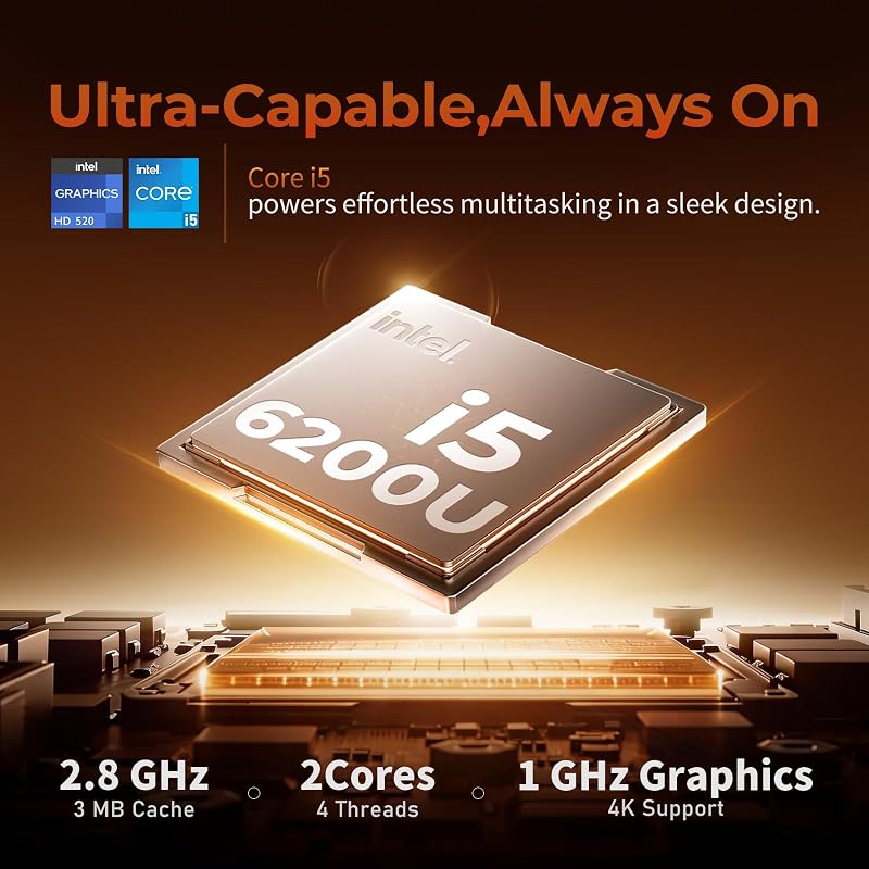 MOONFISH Gaming Laptop Computer 2026, 15.6 Inch Lap Top Pc Window 11 Pro, 16GB RAM 512GB SSD, Core i5 Processor(up to 2.8GHz), Backlit Keyboard, FHD 1920 * 1080, Office 365, Business, Student image 3