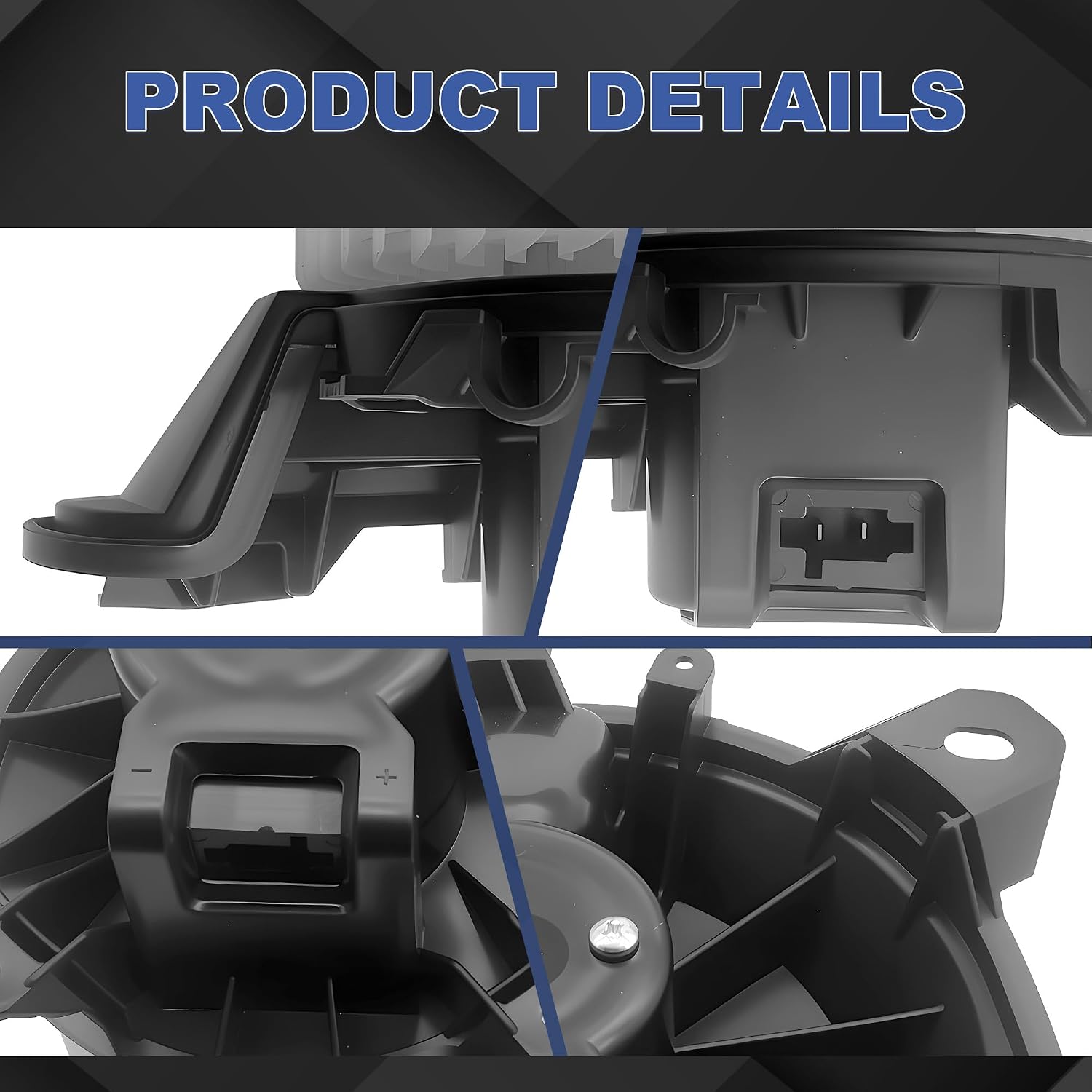 PartsFlow 75082 HVAC Heater Blower Motor with Fan Cage for 2015-2021 Ram Promaster City 2.4L 68103577AA