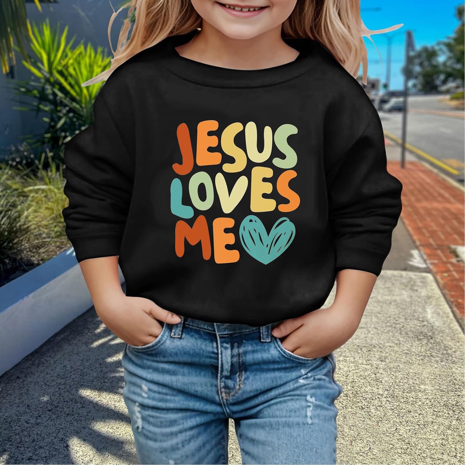 Sweatshirts For Teen Girls Long Sleeve Crewneck Printed Pullover Tops Unisex Kids Cute Fall Winter Streetwear For Casual Wear