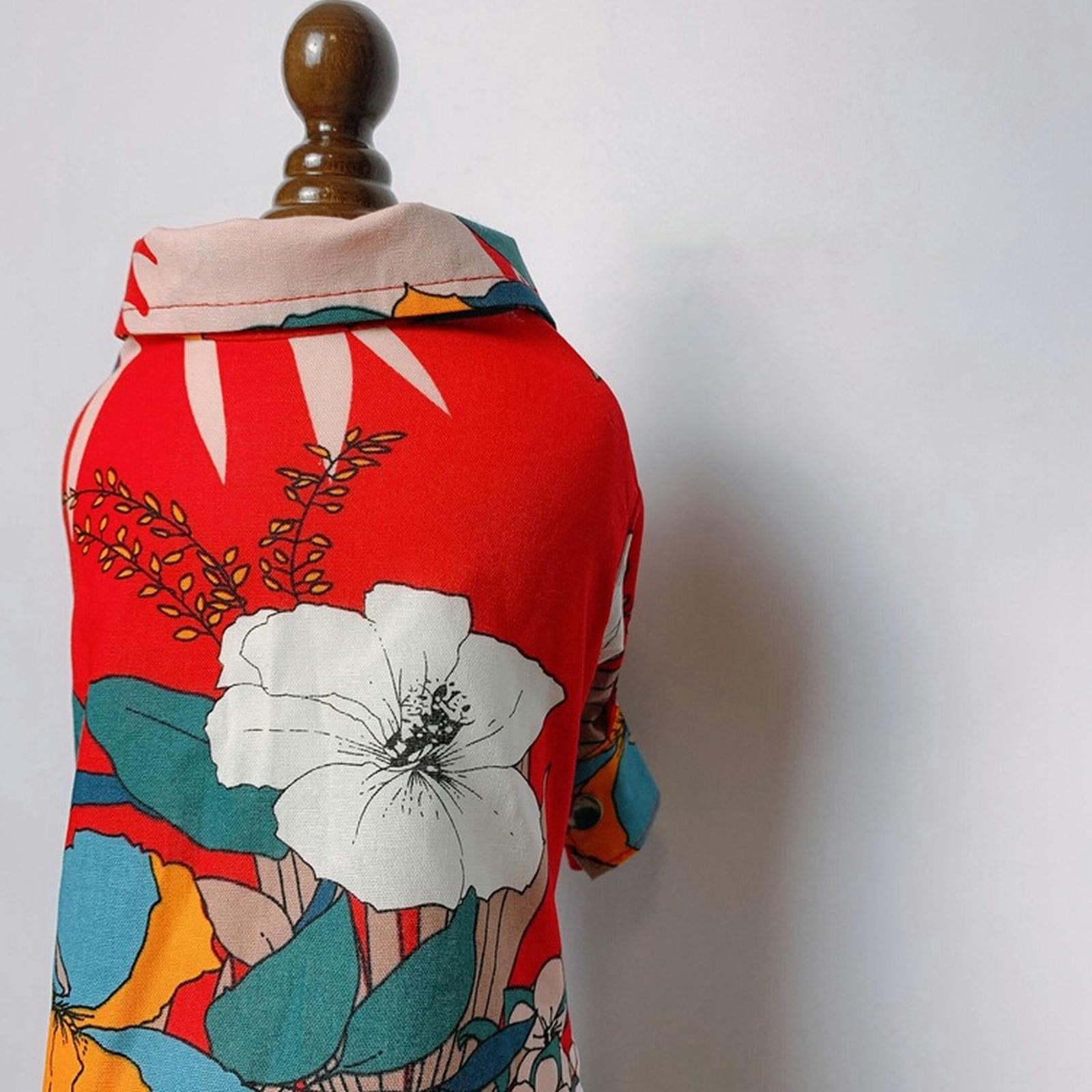 Camisa de Playa para Perro, Ropa de Verano para Perro, Camisetas de algodón para Perro con Estampado Floral, Traje de Vacaciones para Cachorro a la Moda
