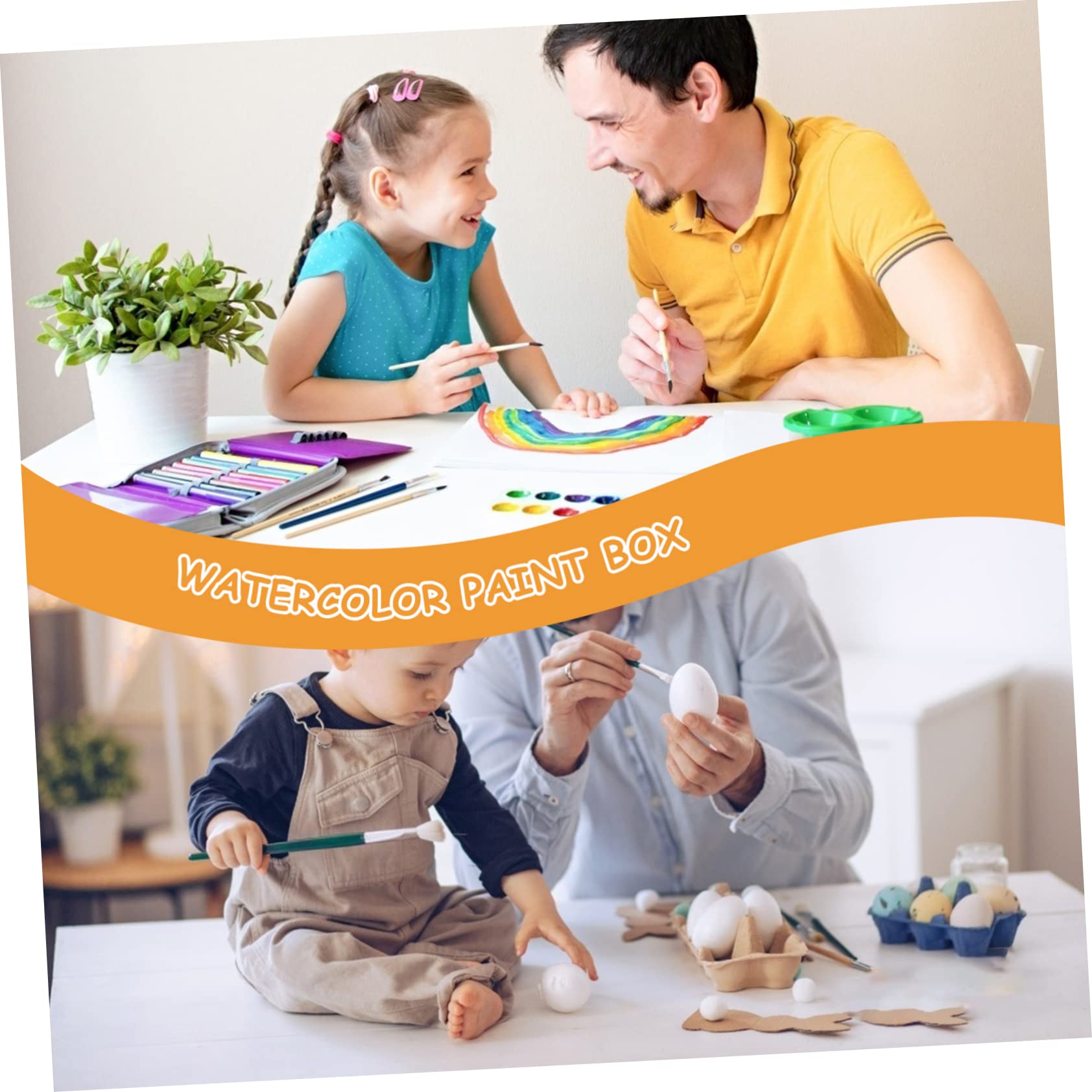 Ciieeo 3ensembles Boîte De Peinture Aquarelle avec Pans De Rangement Ensemble De Compartiments pour Artistes Et Étudiants Pratique Et Portable pour Peinture Voyage