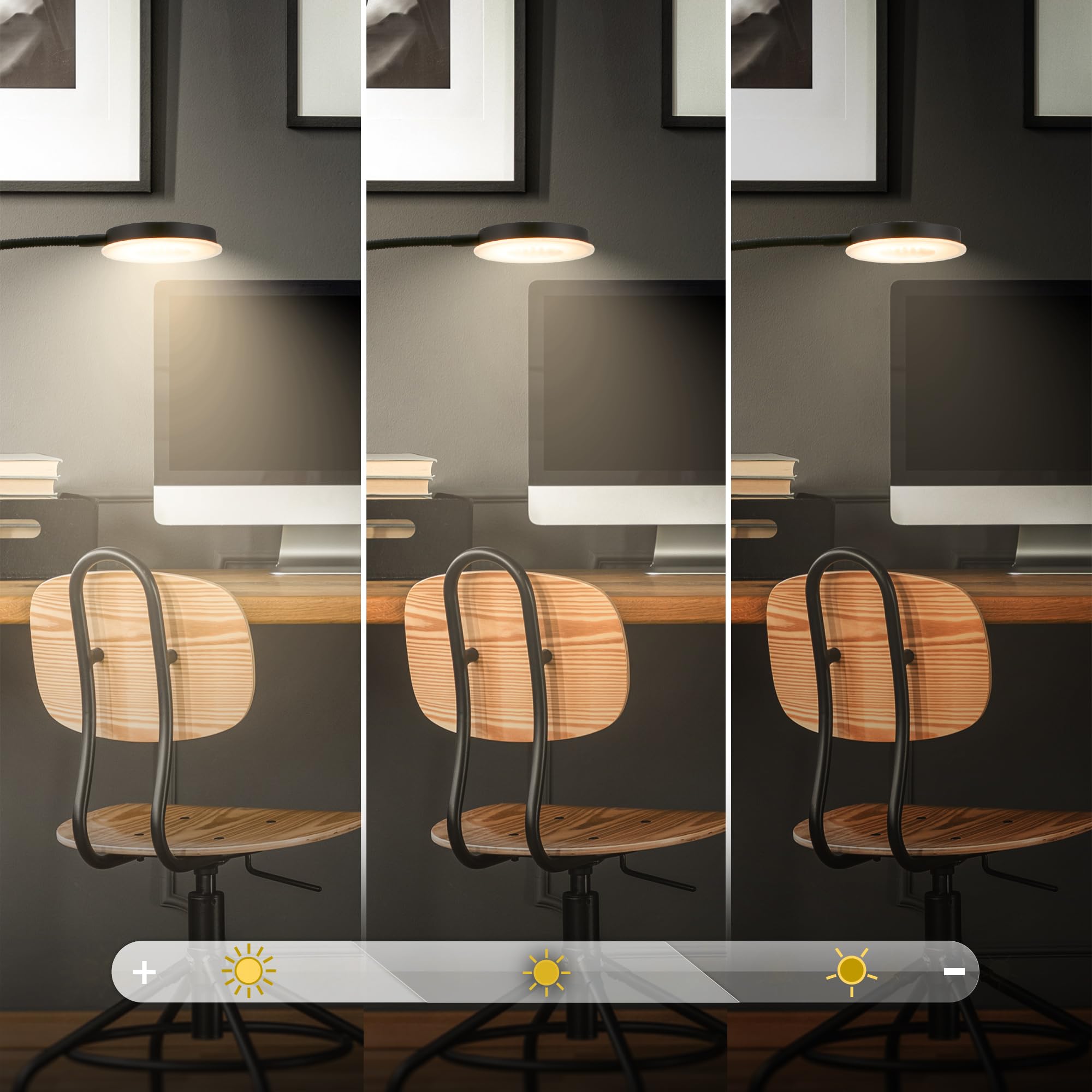 BRILONER – Lampa podłogowa LED dotykowa | Ściemniana, obrotowa, funkcja pamięci | Lampka do czytania, lampa do salonu, dekoracja sypialni, uplighter | 125,5x21x45 cm | Czarny