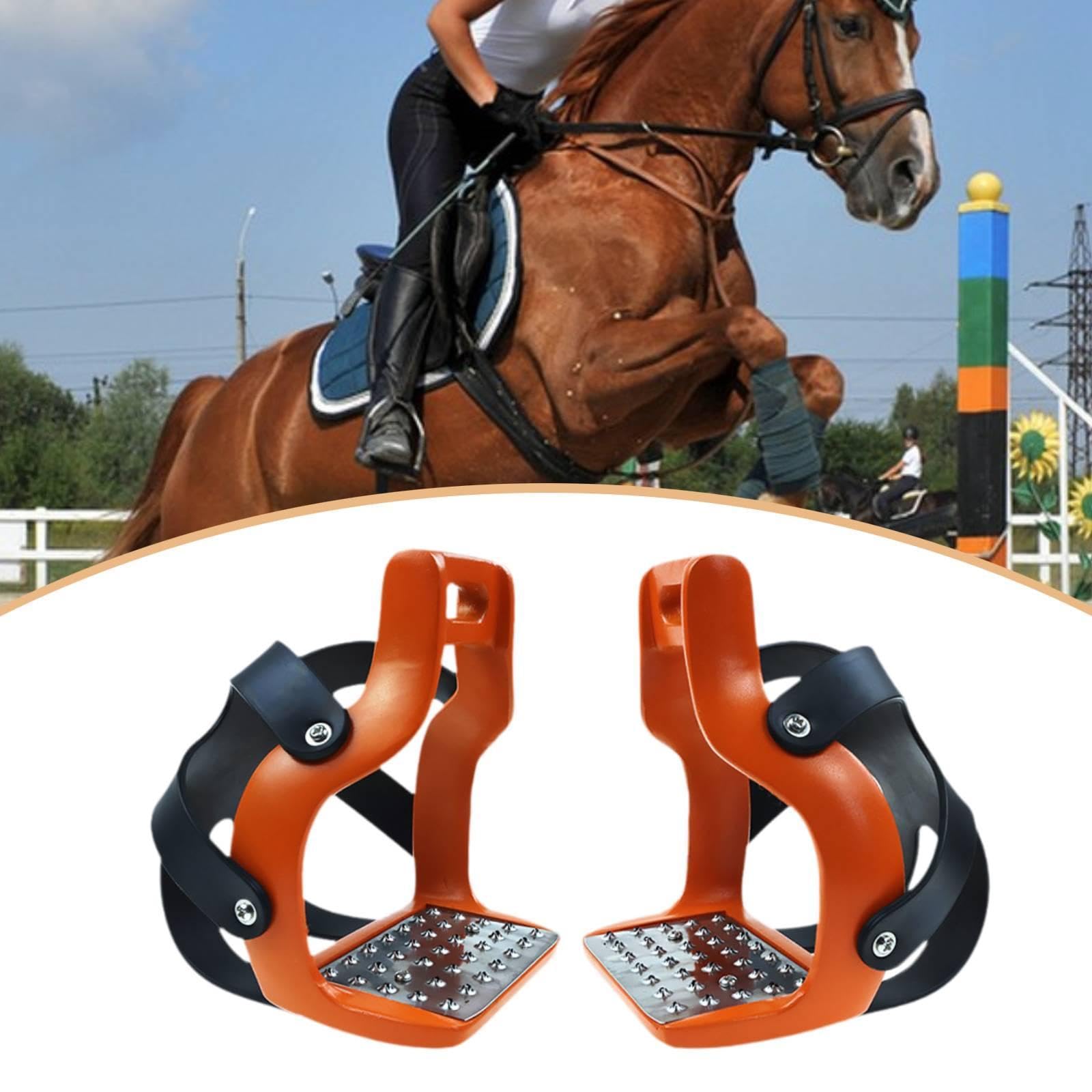 MERIGLARE 2 Estribos para Caballo, Ligeros, de Repuesto, con Almohadilla Antideslizante, Ideales para Montar