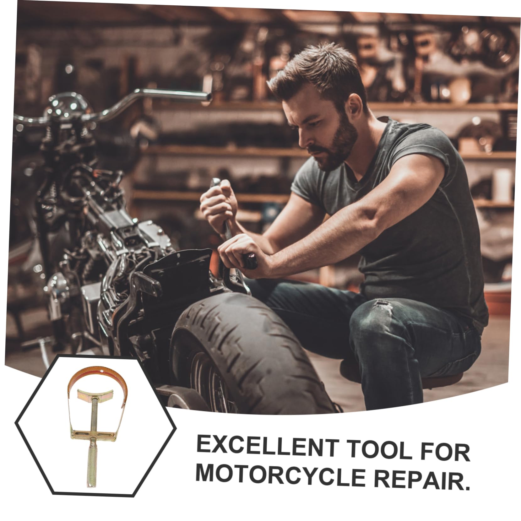 Chiave Fissa Supporto Volano Moto, Dispositivo Serraggio Puleggia, Estrattore Frizione ATV, Utensile Compatto per Manutenzione Meccanica Motociclette
