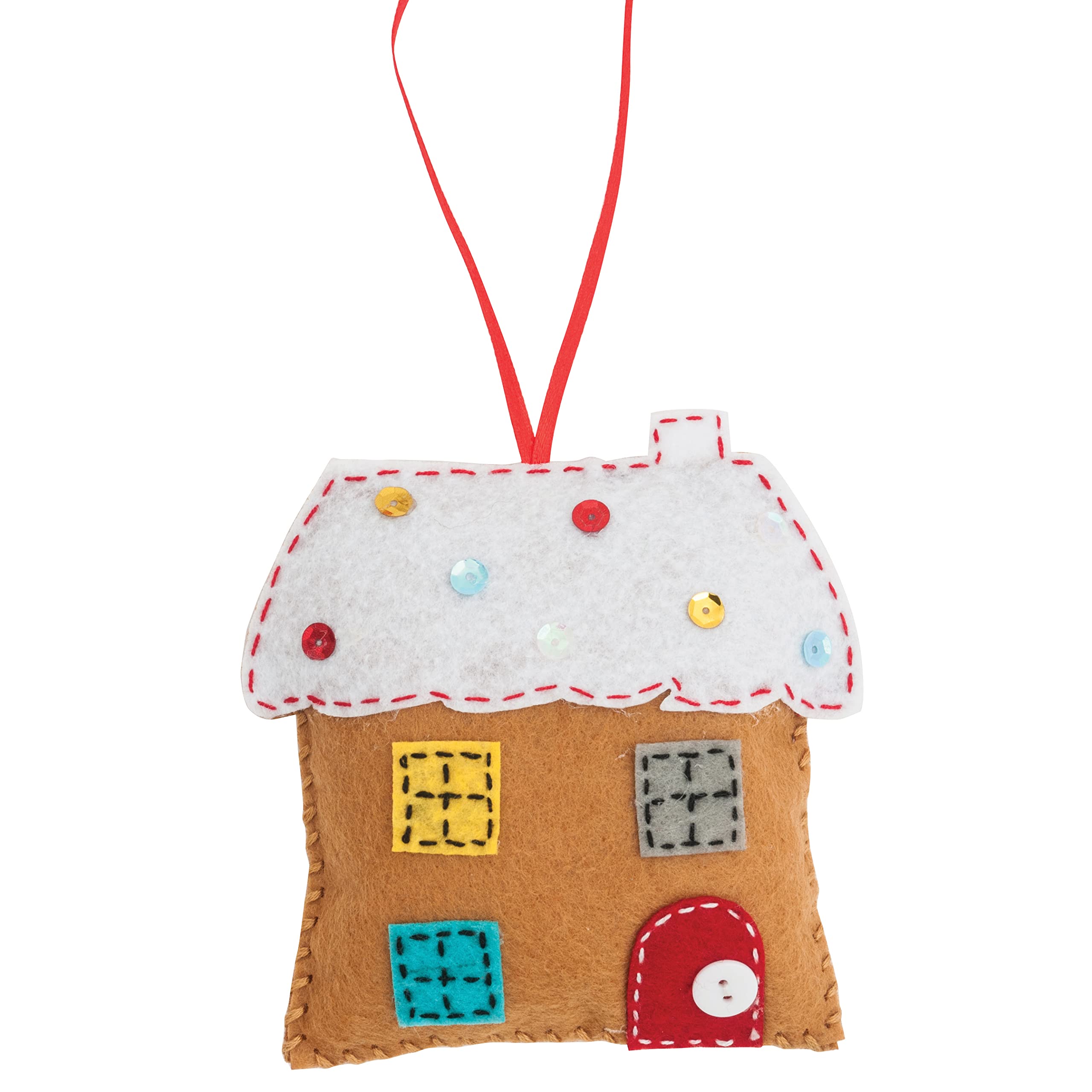 Trimits Christmas Felt Decoration Kits, 11 x 11cm, Gingerbread House