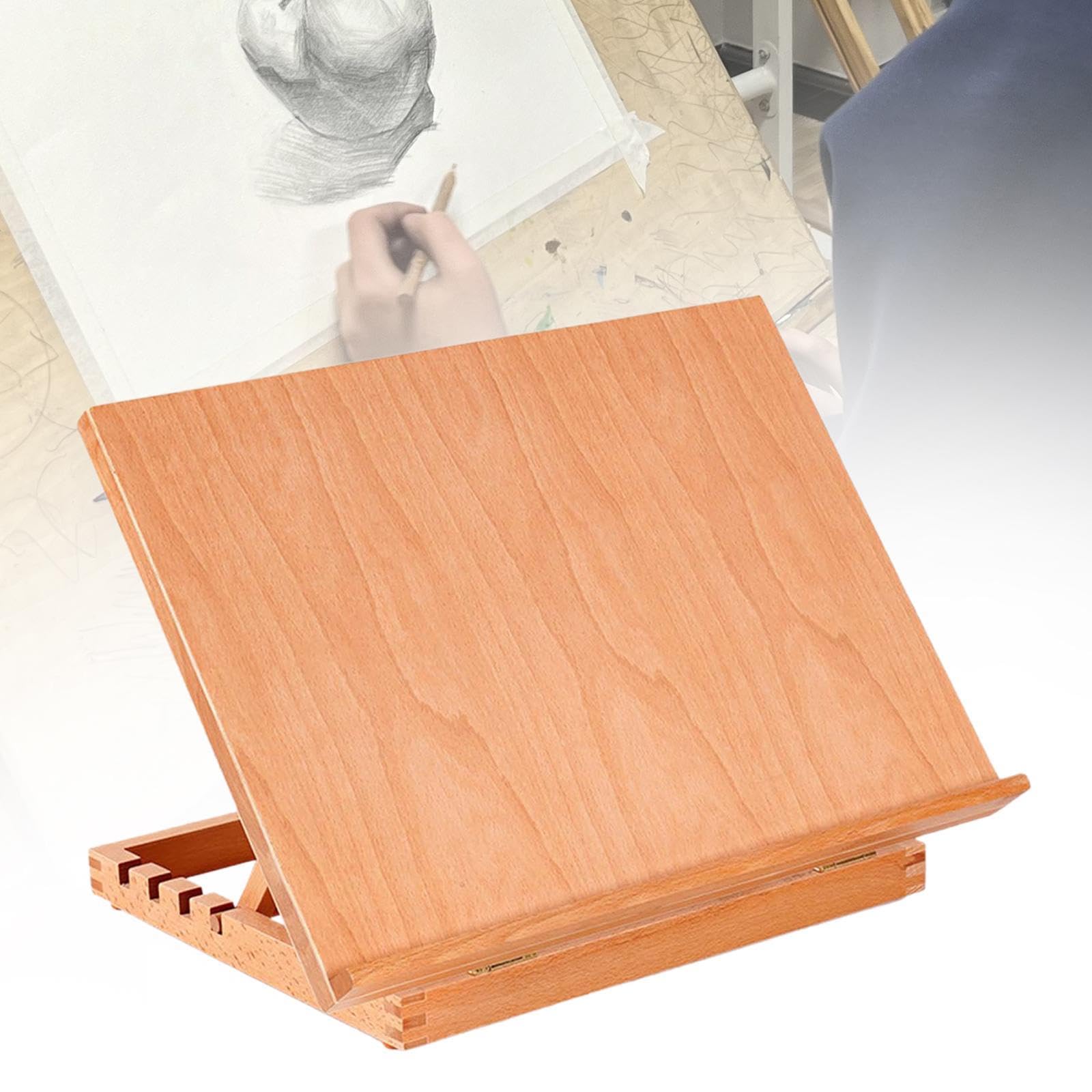 Caballete de Mesa Ajustable para Pintores, Caballete de Pintura, para Bocetos, Pintura Portátil, Dibujo a Partir de Libros de Cocina.