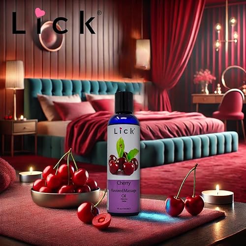 Miniatura 4 de Aceite de masaje con sabor a cereza para terapia de masaje, masaje muscular relajante para hombres y mujeres con aceite natural de vitamina e con
