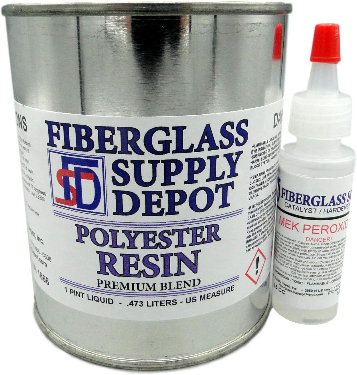 Premium Polyester Resin w/Hardener for Laminating