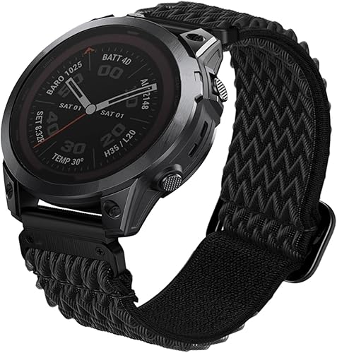 Abanen Correa elástica de ajuste rápido de 0.866 pulgadas para Garmin Fenix 7  Fenix 6  Fenix 5, correa elástica suave de nailon para Garmin epix