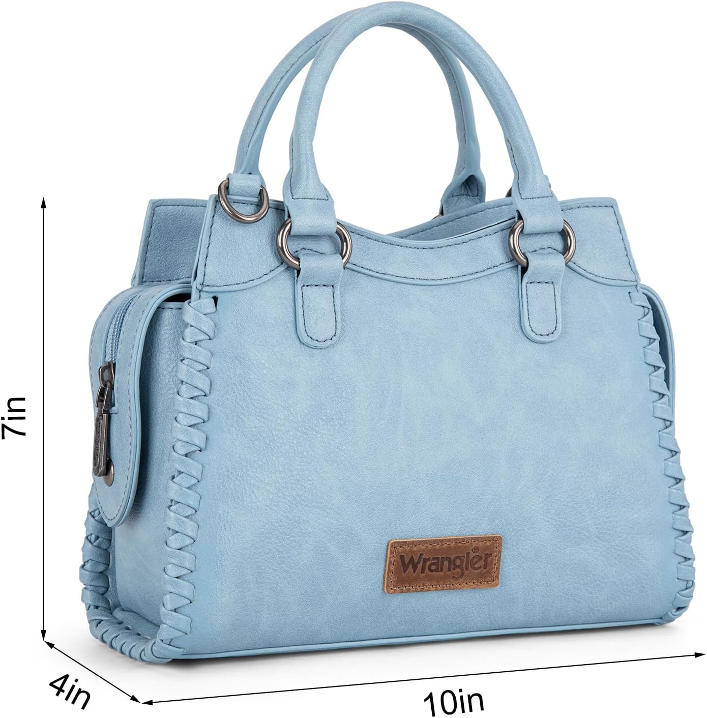 Montana West Wrangler Purses for Women Small Crossbody Purse Blue Satchel Tote Handbags Cute Top Handle Handbags WG183-8300JN