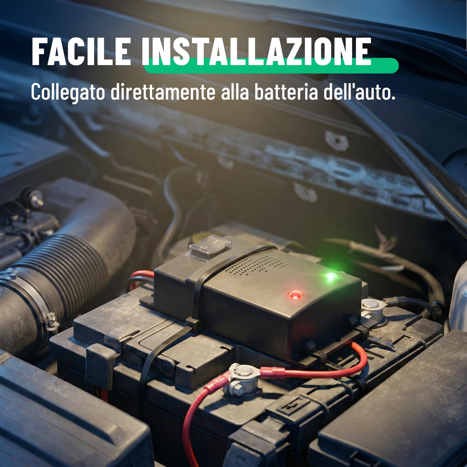 greate 3X Dispositivo antitasso per Auto con connessione Batteria 12V - dissuasori piccioni ultrasuoni - dissuasori Uccelli ultrasuoni