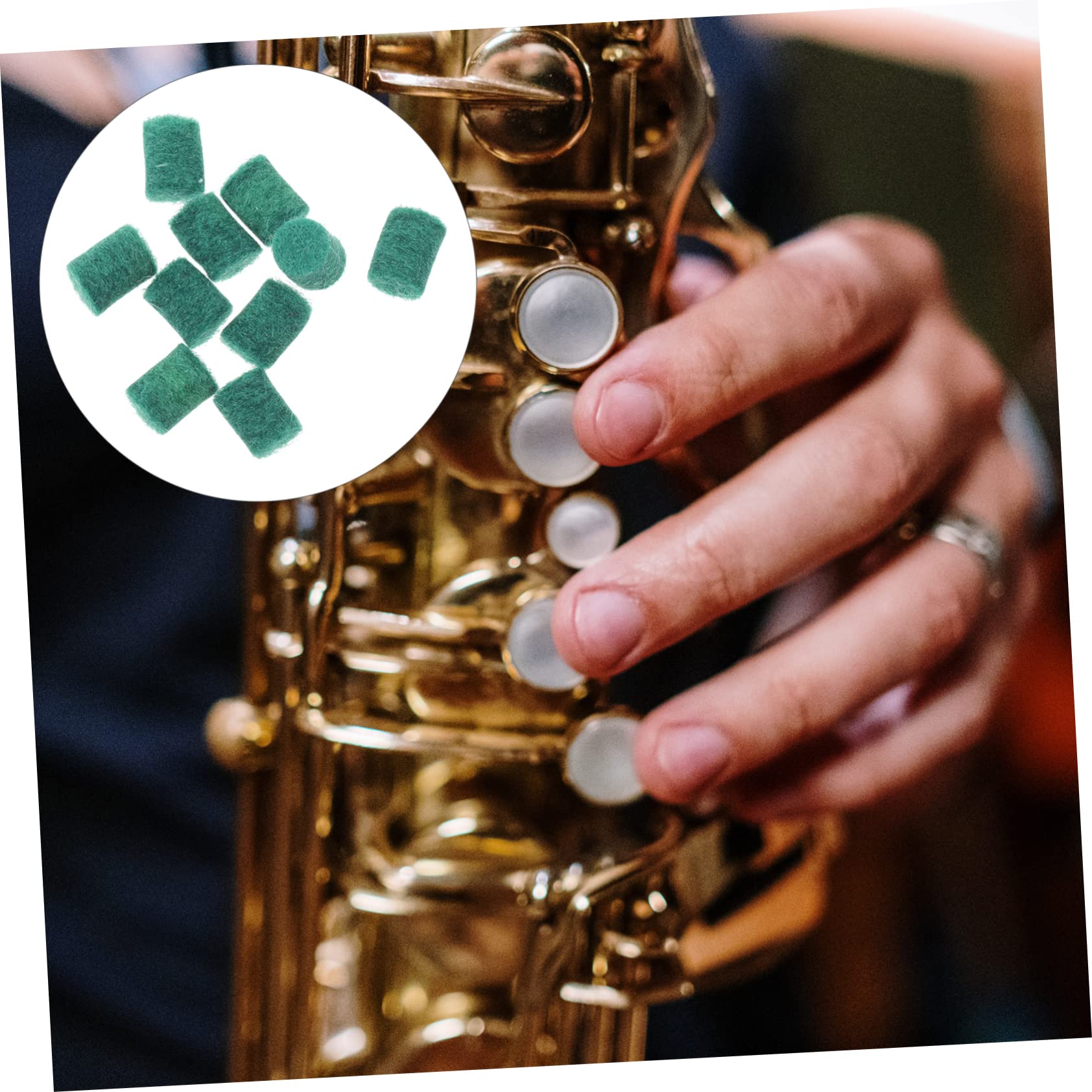 ULDIGI 10pcs Saxophone Felt Columns Key Height Positioning Tool Durable Repair Parts for Alto Tenor Soprano Saxophones Portable Musical Instrument Supplies