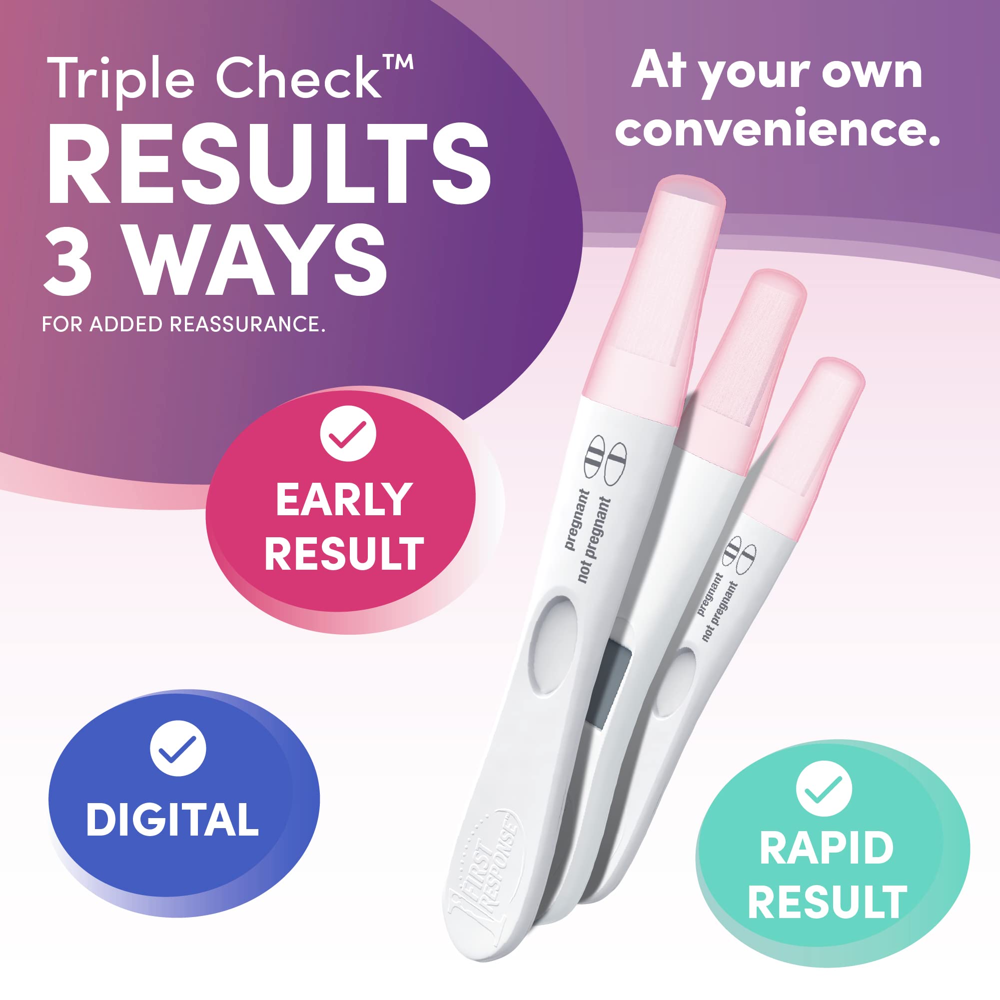 Prueba de embarazo First Response Triple Check, 3 unid...B0785MRPPX Prueba de embarazo First Response Triple Check, 3 unid...B0785MRPPX