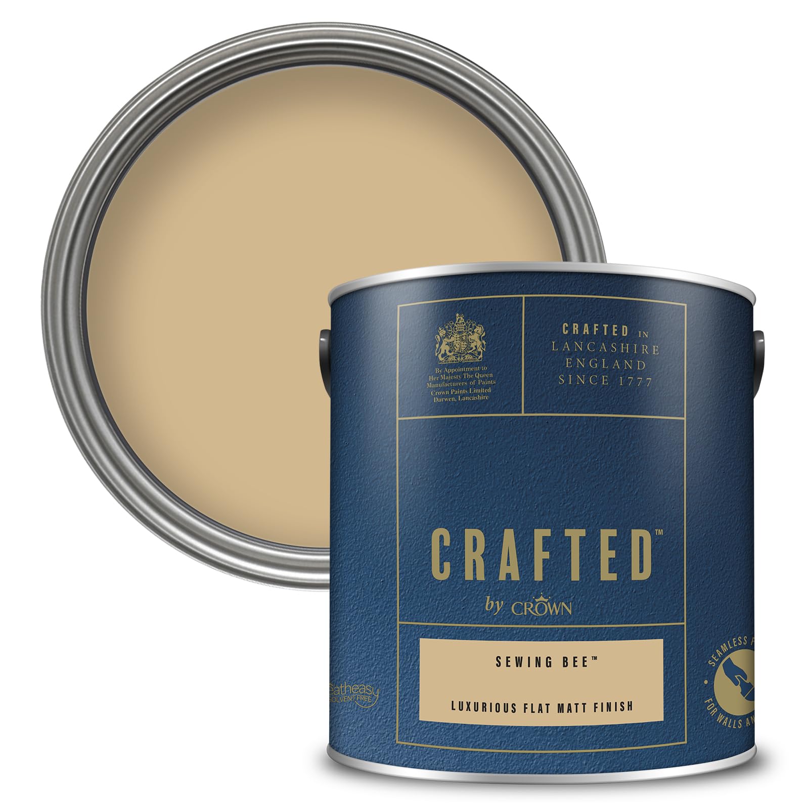 Crown Crafted Flat Matt Paint 2.5L - Sewing Bee - Interior Walls & Ceilings