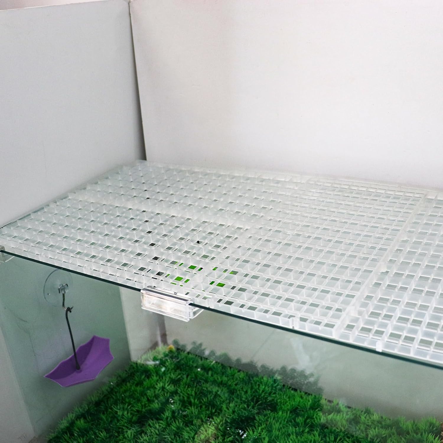Copertura Per Acquario In Acrilico Trasparente, Anti-salto, 43x25.5x1.2 Cm, Con 3 Fori Per Alimentazione, Facile Da Pulire