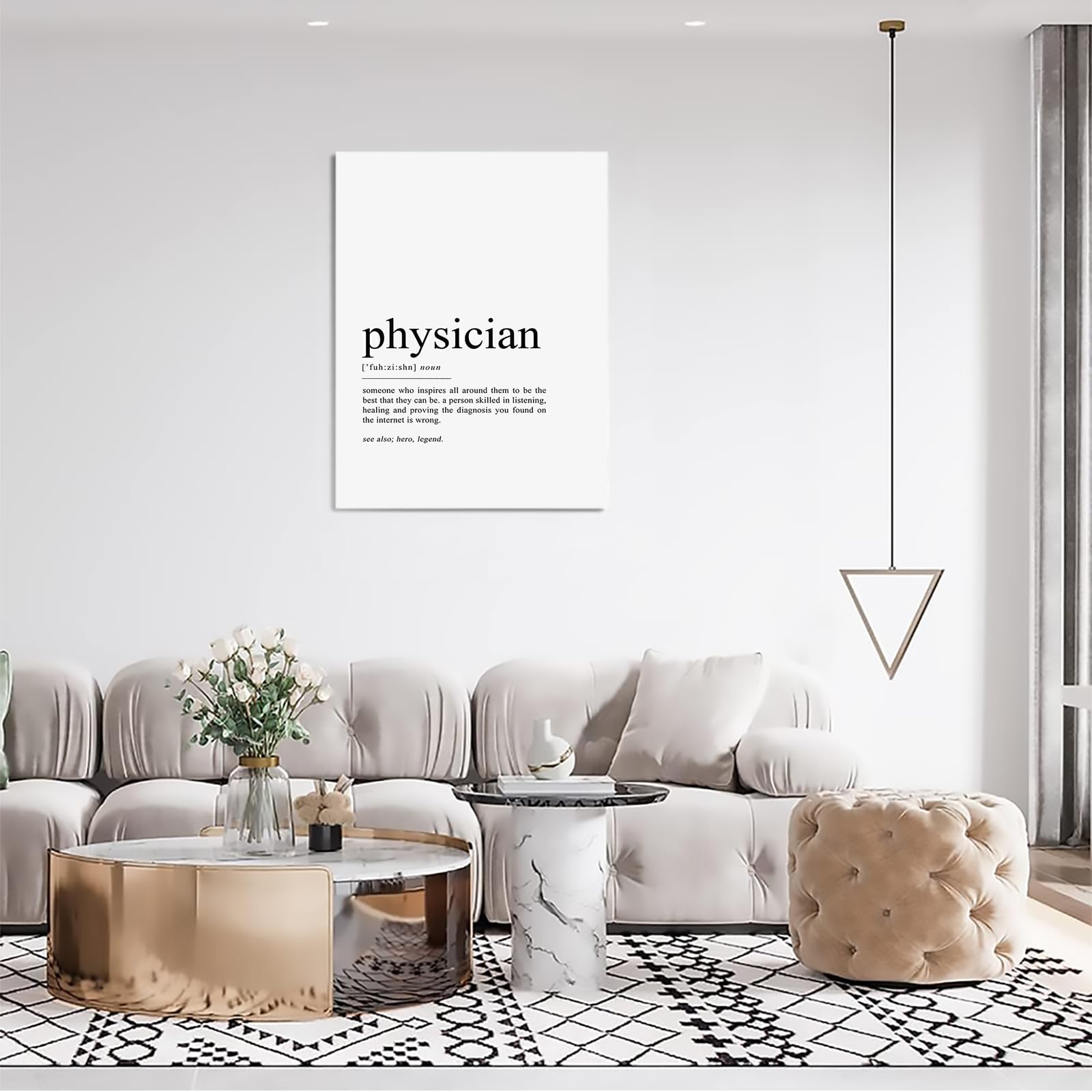 Amazon.com: POLDE Mens Room Decor,Physician Definition Print