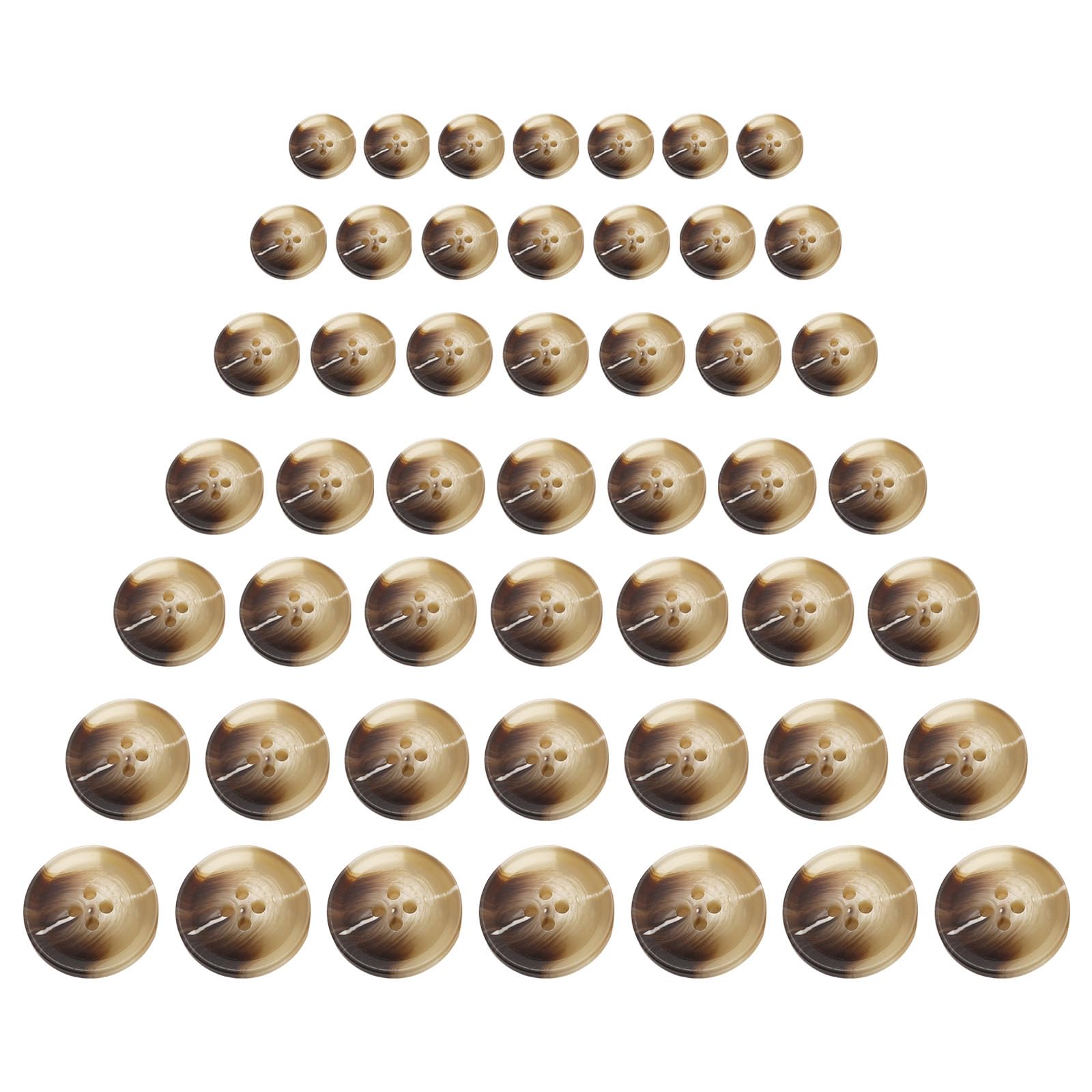 Tfaoys A 70 Pcs Craft Buttons Round Buttons 4 Holes Resin Coat Sewing