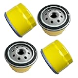 (4 Pack) 492932S Oil Filters for Briggs and Stratton 492932 696854 695396 842921 for Kawasaki John Deere GY20577 Husqvarna Lawn Mowers Briggs & Stratton Engines