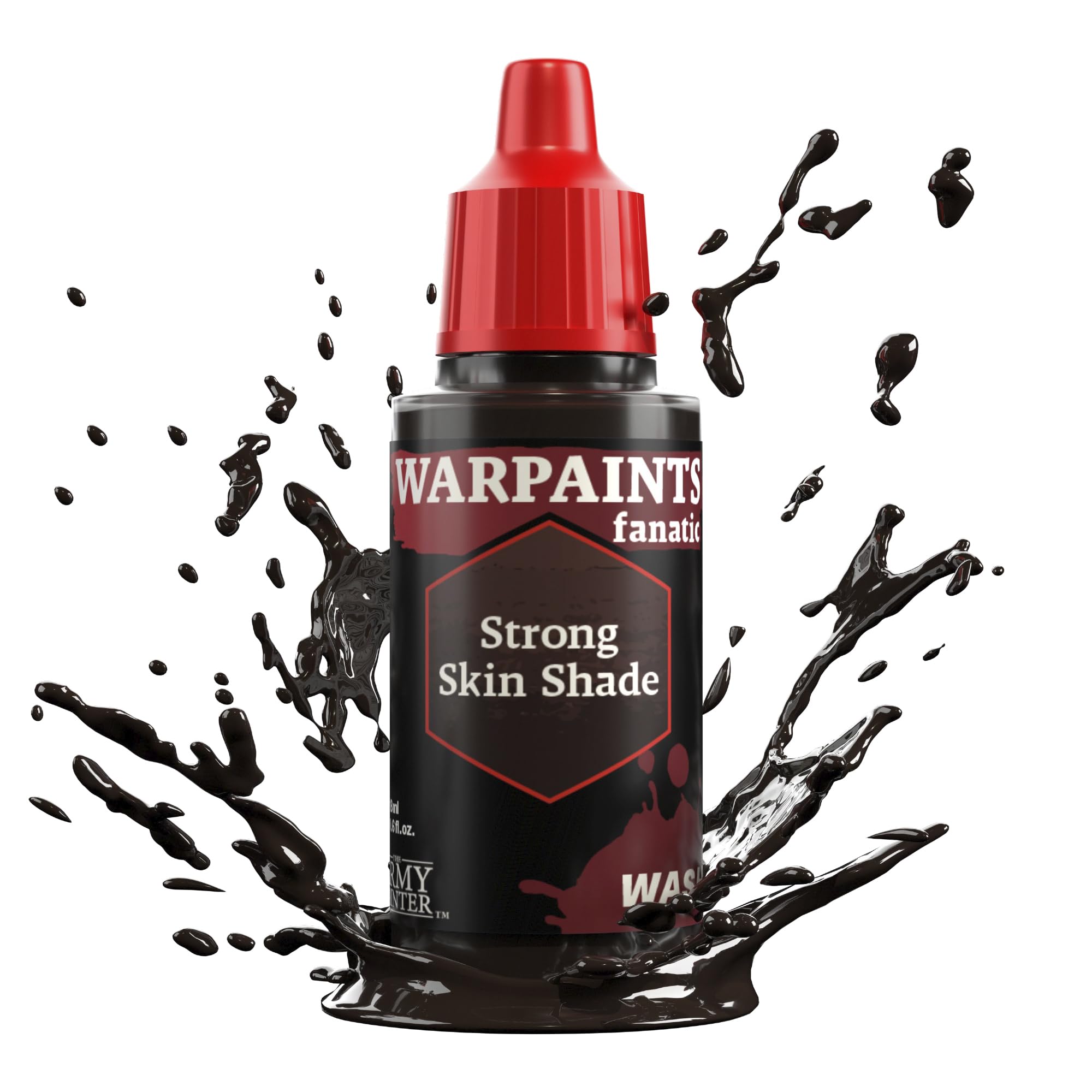The Army Painter, Warpaints Fanatic Washes Strong Skin Shade Single Acrylics, Miniature Hobby Painting, Quality Paint for Miniature Wargaming