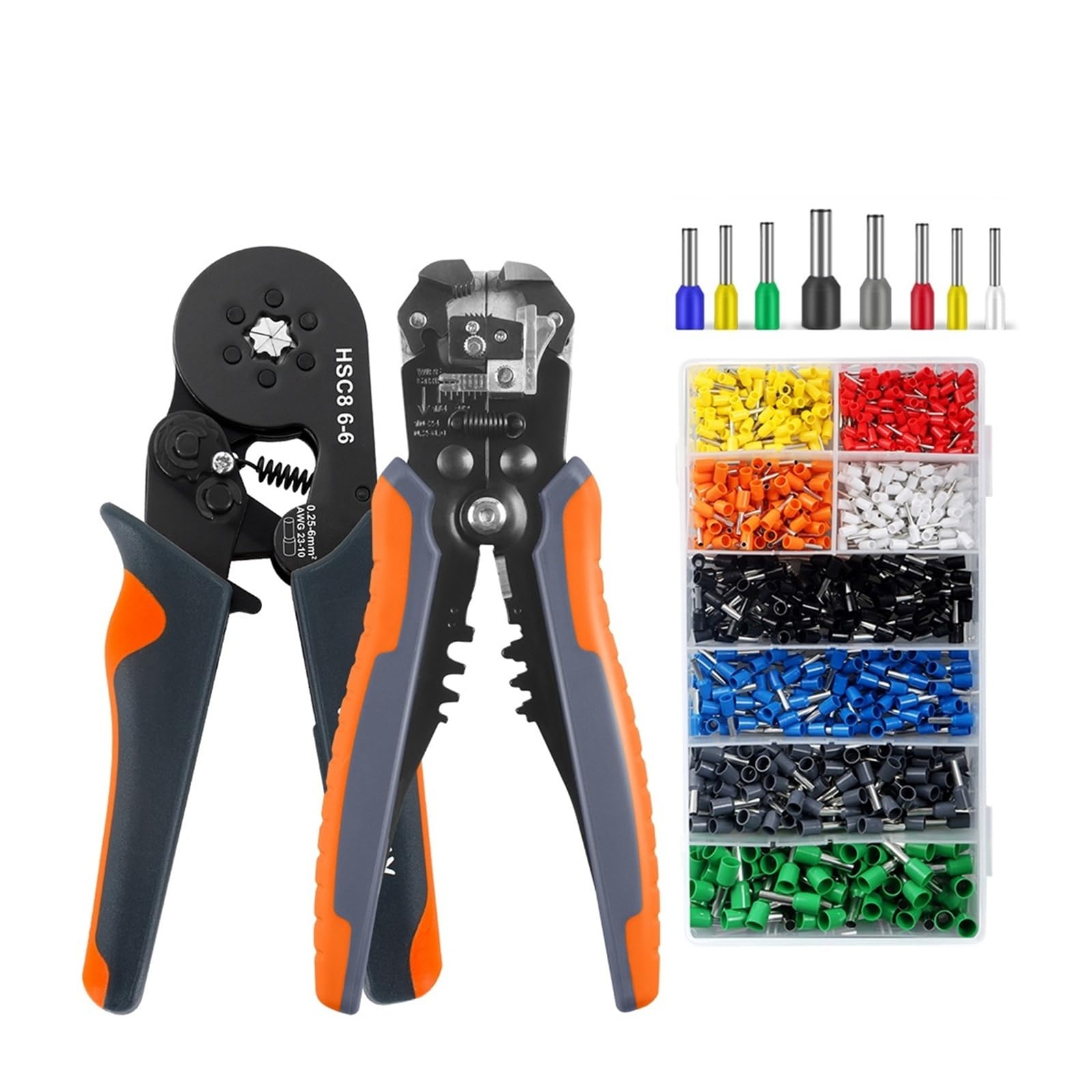 Yanyaxm 6-6 Yq 800Pcs Crimper Cable Cutter Adjustable Automatic Wire Stripper Multifunctional Stripping Crimping Pliers Terminal Hand Tool