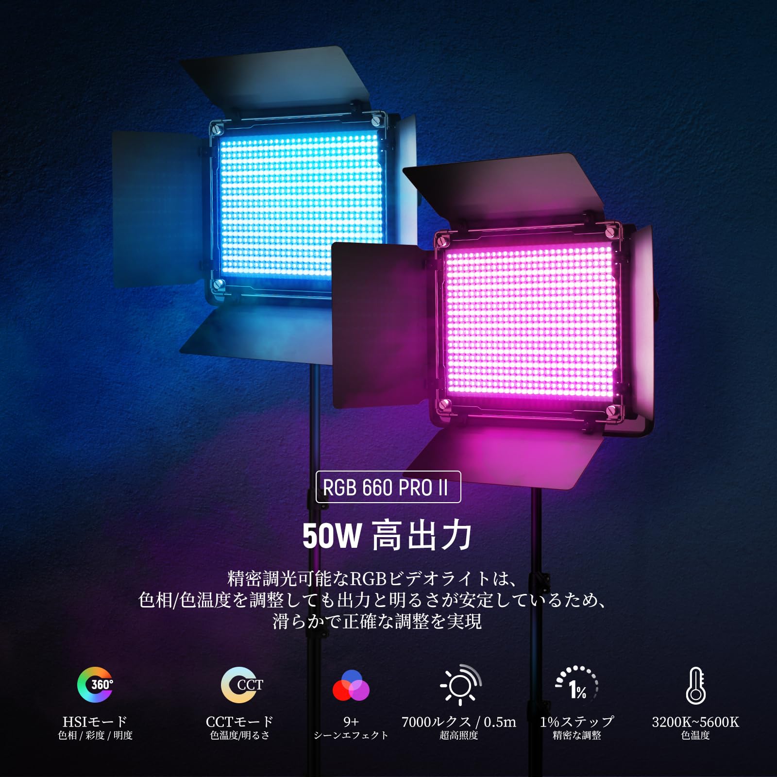 Neewer ビデオライト　RGB660 2台セット 楽天市場】【クーポンで20%OFF】NEEWER 2本セット 660PRO RGB