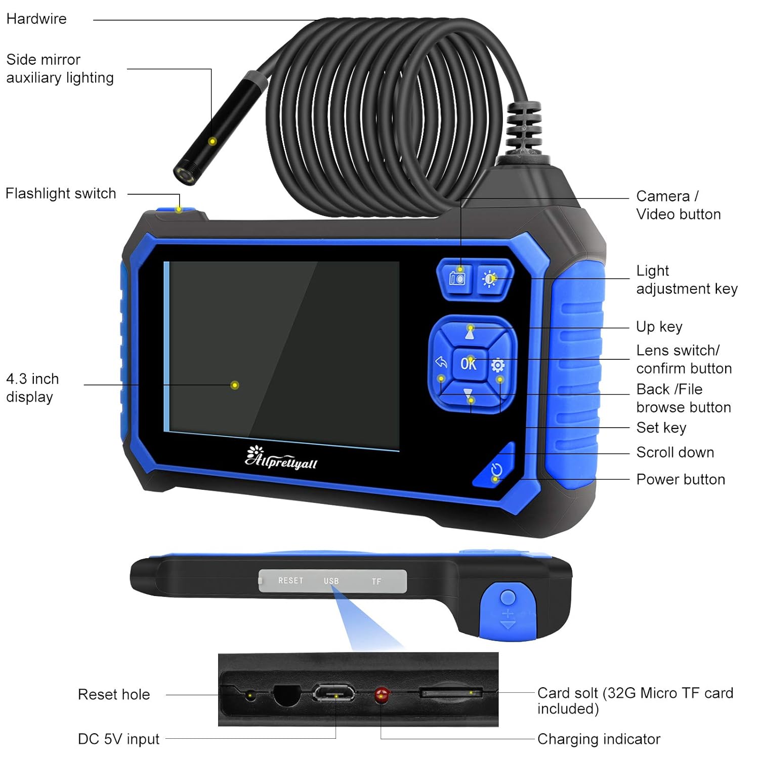 Bеѕt Prоmо Allprettyall Inspection Camera 2021 Upgrade IPS Screen 1080P HD 4.3inch IP67 Waterproof Industrial Endoscope with 6 LED Lights and 32GB TF Card Digital Video Recording Handheld Endoscope(16.4ft) Bеѕt Rеvіеw Allprettyall Inspection Camera 2021 Upgrade IPS Screen 1080P HD 4.3inch IP67 Waterproof Industrial Endoscope with 6 LED Lights and 32GB TF Card Digital Video Recording Handheld Endoscope(16.4ft)