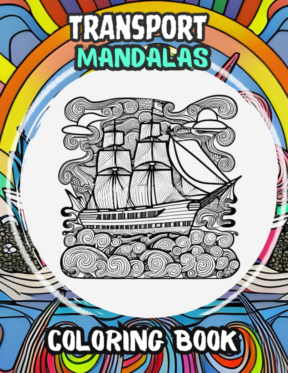 Coloring book transport mandalas - Coloring book teens and adults: Mindful Mandalas: A Mandala Coloring Book