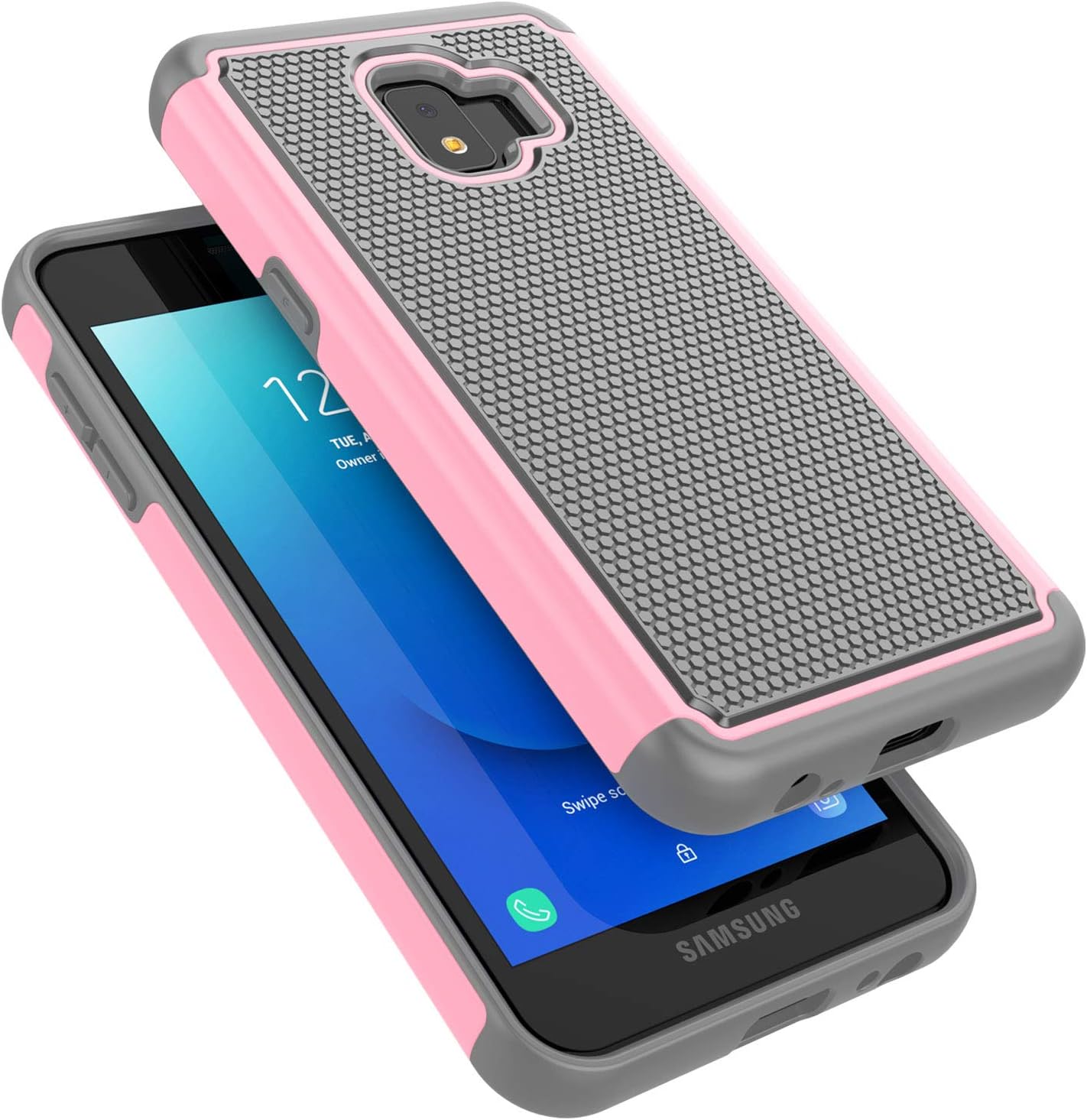 Tekcoo Galaxy J2 2018 2019 / J2 Core Case, Galaxy J2 Shine / J2 Dash / J2 Pure Case for Girls, [Tmajor] Shock Absorbing Rubber Plastic Bumper Cute Sturdy Hard Phone Cover for Samsung J260 [Baby Pink]