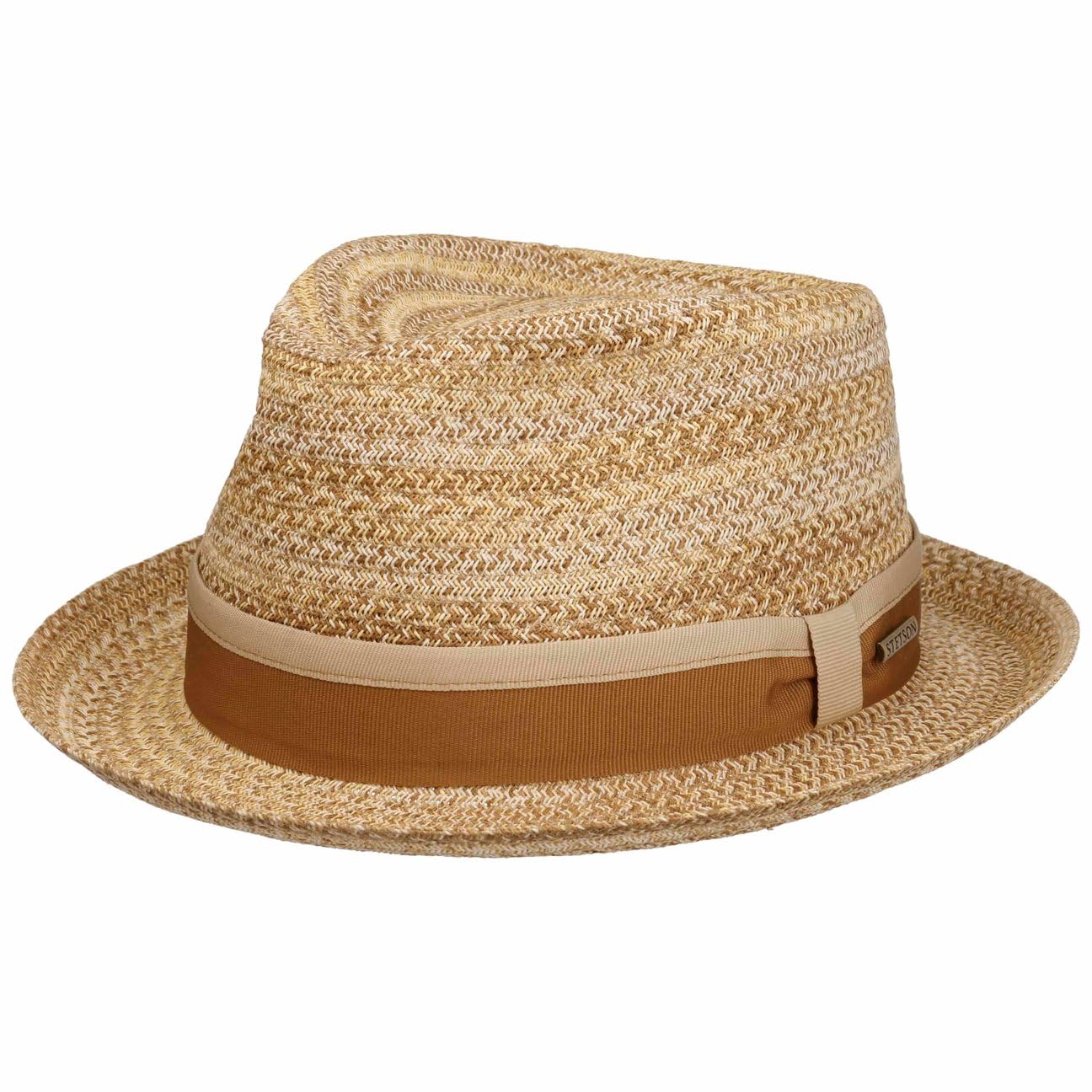 Stetson Bellano Cappello Player in Paglia Toyo Screziato Multicolore con Fascia Multicolore Unisex Primavera Estate