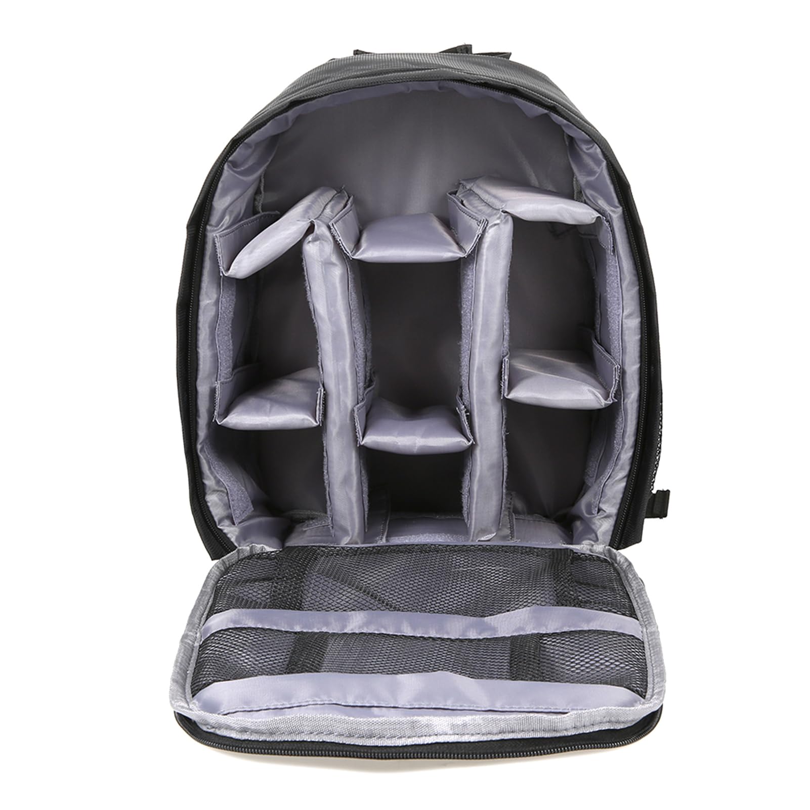 Wakects Zaino Fotografico per Fotocamera DSLR, Grande Capacità, Impermeabile, Grigio