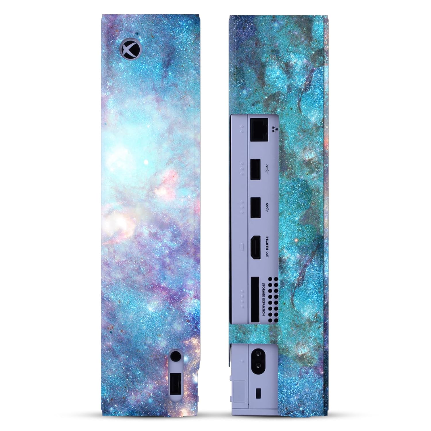 Head Case Designs Officially Licensed Barruf Abstract Space 2 Art Mix Game Console Wrap and Game Controller Skin Bundle Compatible With Xbox Series S Console & Controller Bundle