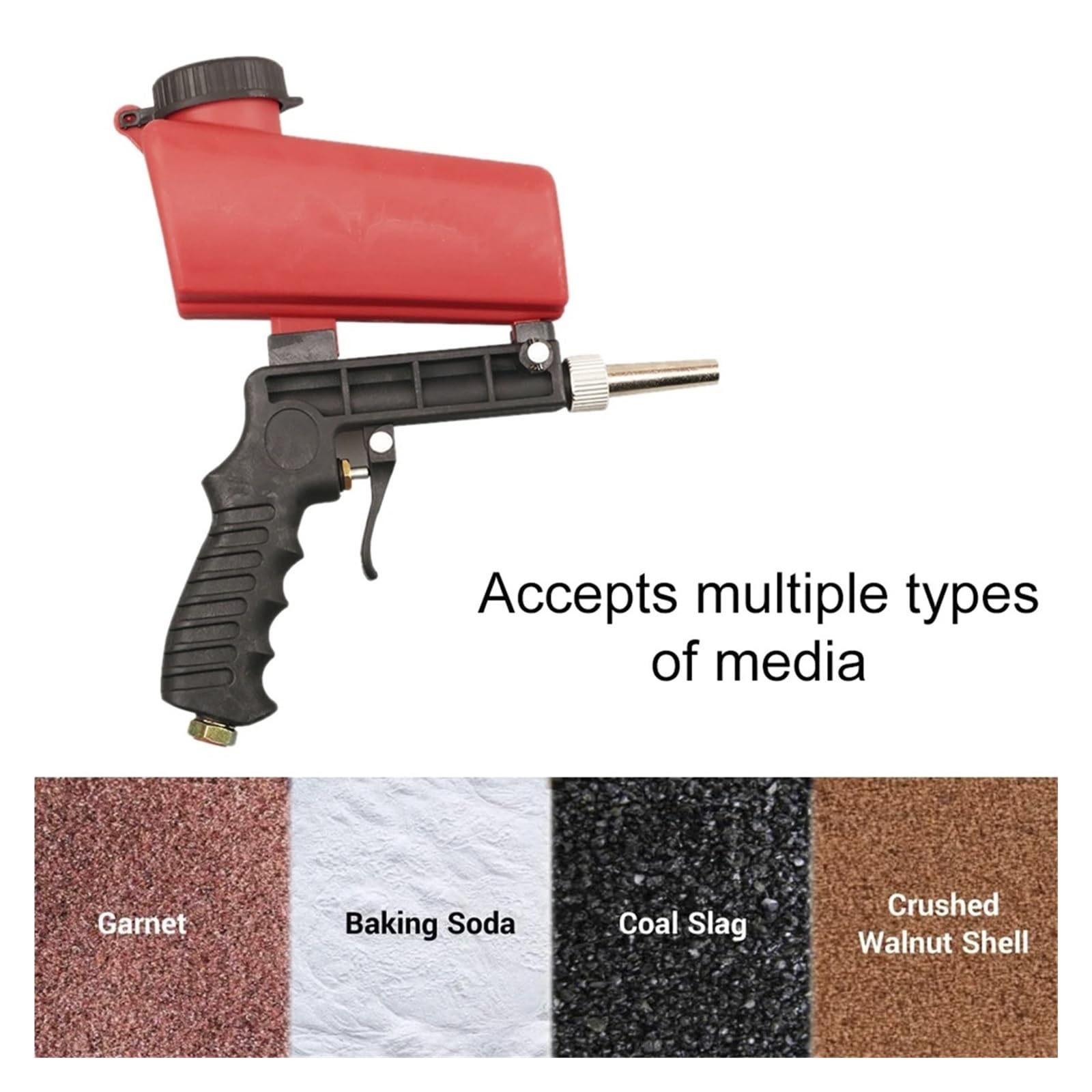 Pistolet do malowania, Regulowany pistolet do piaskowania Przenośny pistolet do piaskowania Mały ręczny pistolet do piaskowania pneumatycznego