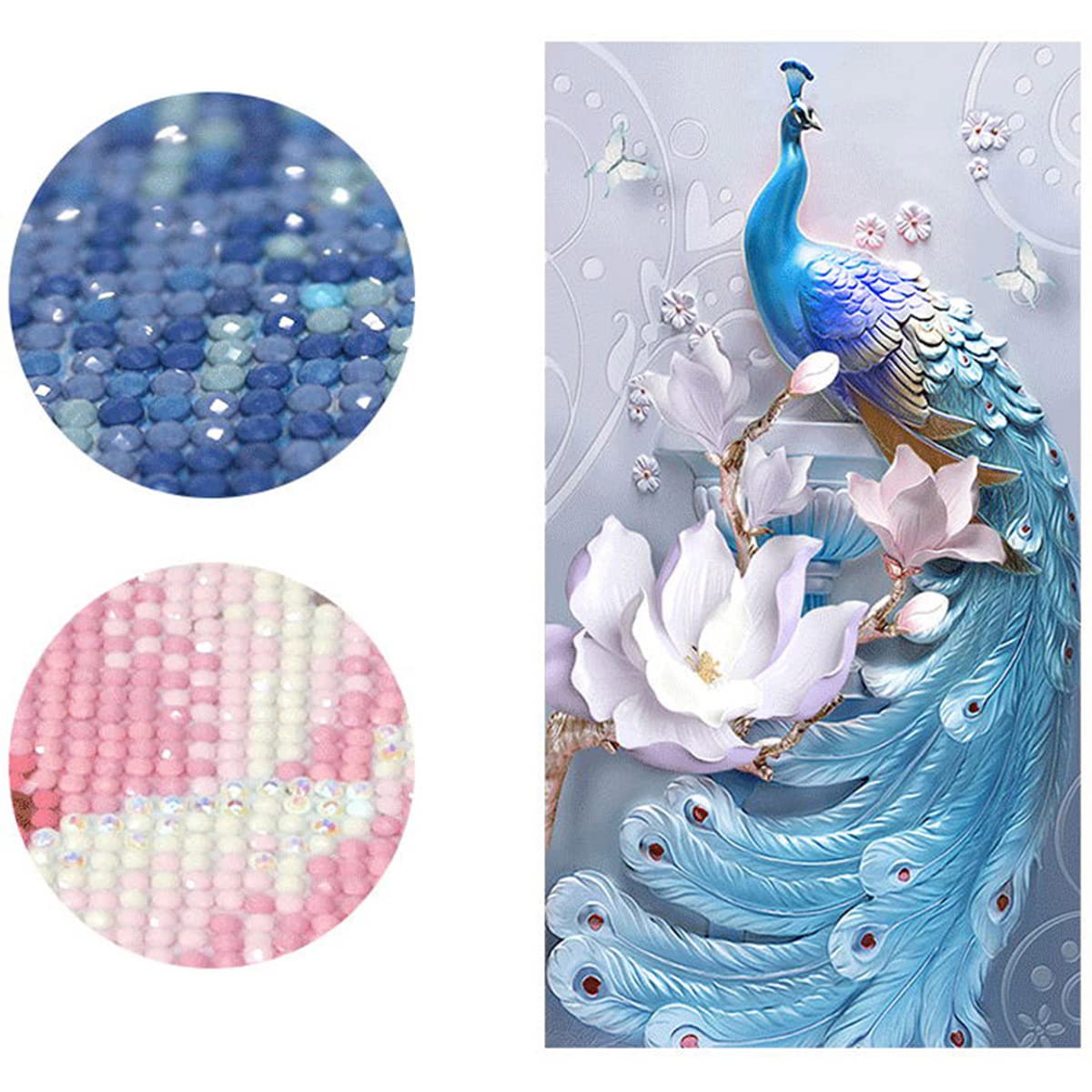 Kit Pittura A Mosaico 5D Fai Da Te ABEUTY Con Strass Speciali: Tela 35x35 Cm, Colore Viola